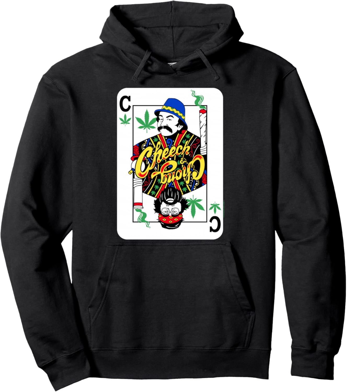 Cheech & Chong Playing Card C Of Weeds Pullover Hoodie