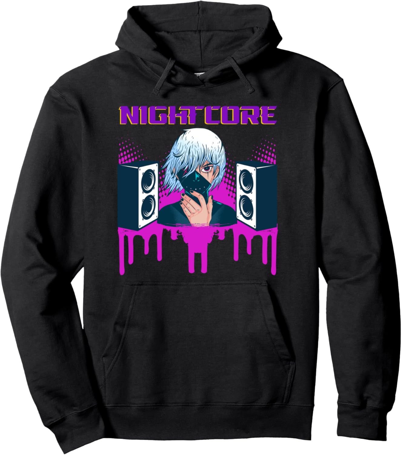 Manga nightcore music and Japanese equals love anime Pullover Hoodie