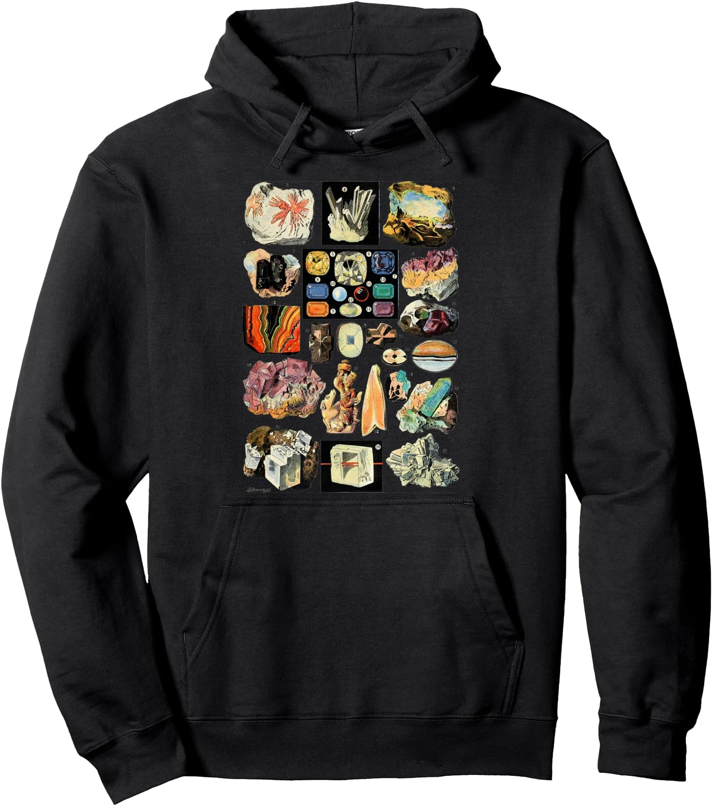 Minerals Gemstones and Crystals Rock Collecting Geology Pullover Hoodie