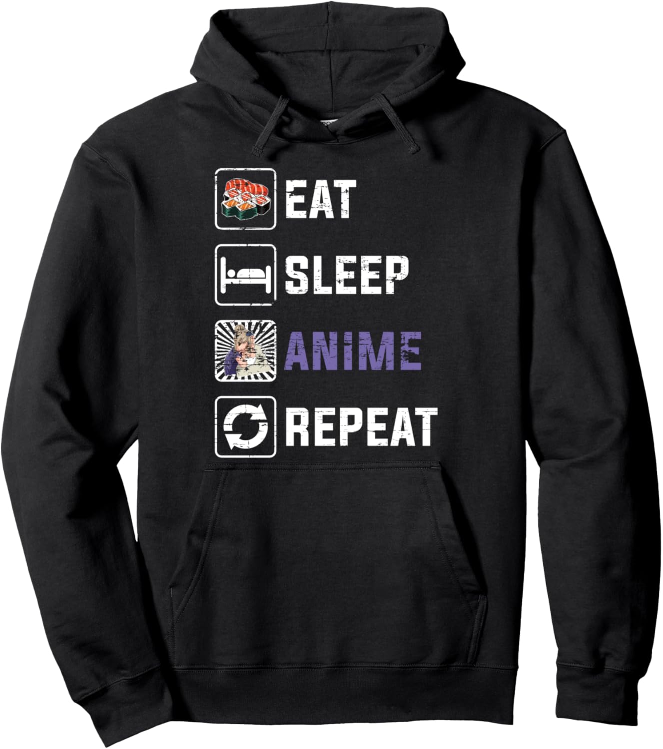 Japanese Otaku Kawaii Japan Sushi Roll Funny Manga Anime Pullover Hoodie