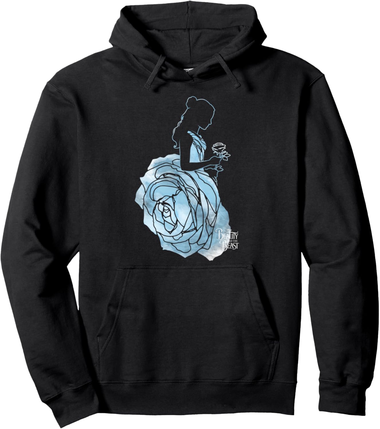 Disney Beauty And The Beast Belle Rose Drawing Hoodie Pullover Hoodie
