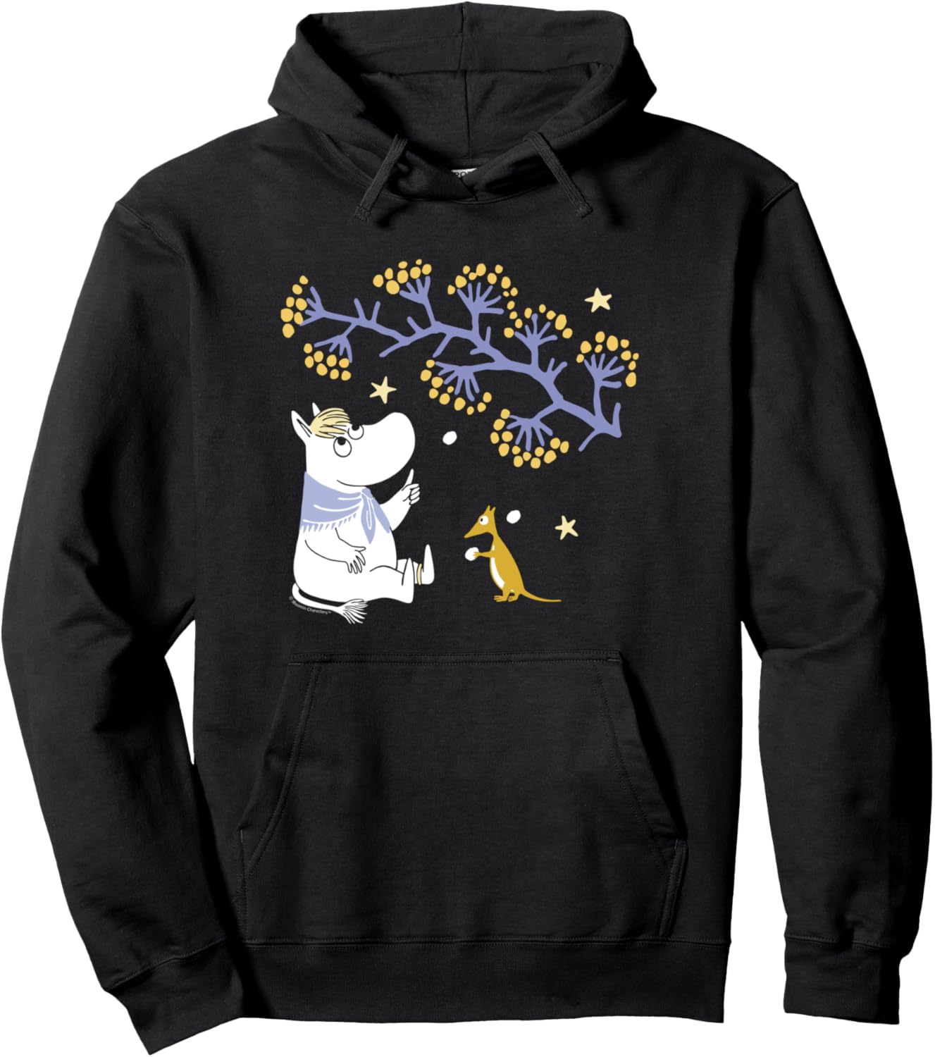 Moomin Snorkmaiden Watching The Snow Winter Pullover Hoodie