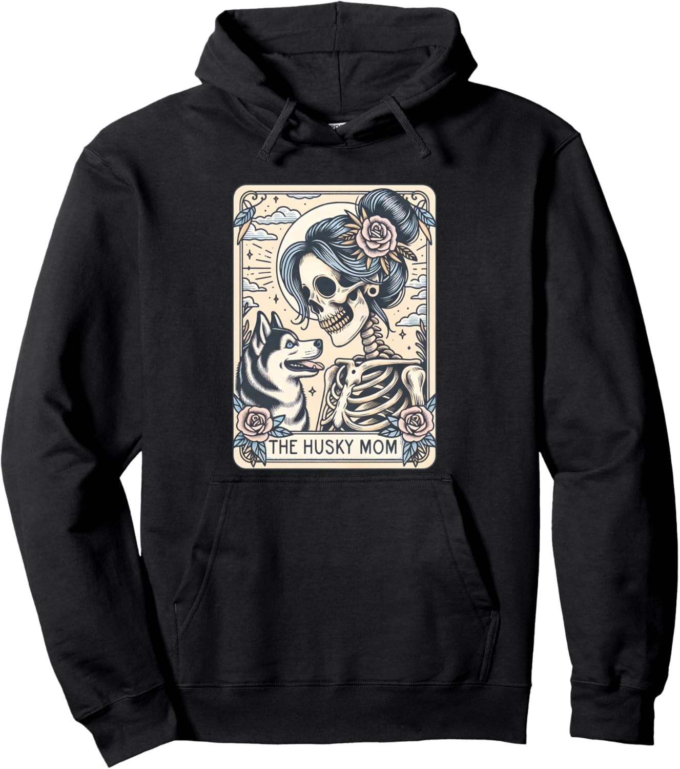 the husky mom siberian husky mom tarot card Pullover Hoodie