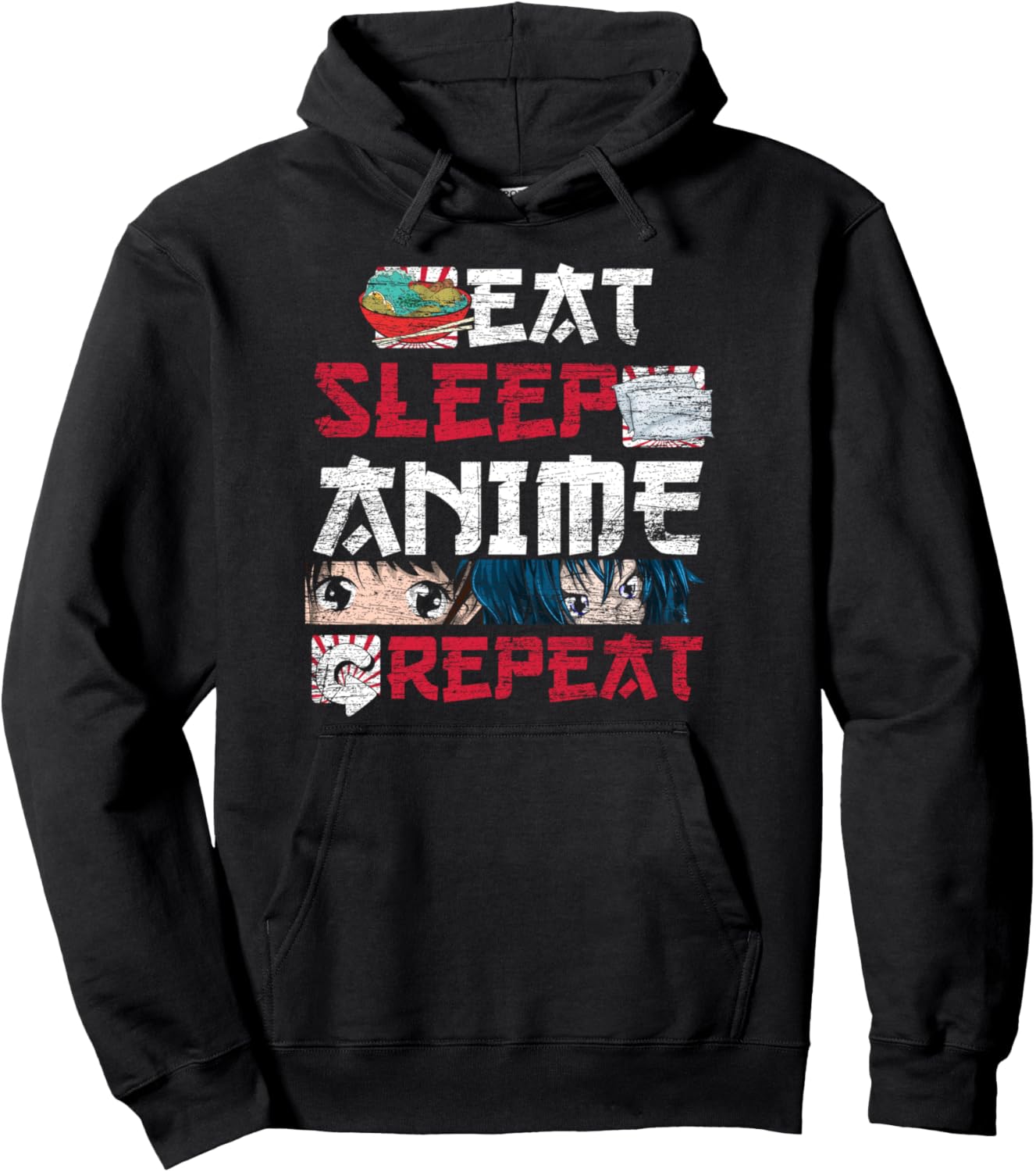 Kawaii Manga Japanese Ramen Noodles Otaku Foodie Anime Pullover Hoodie