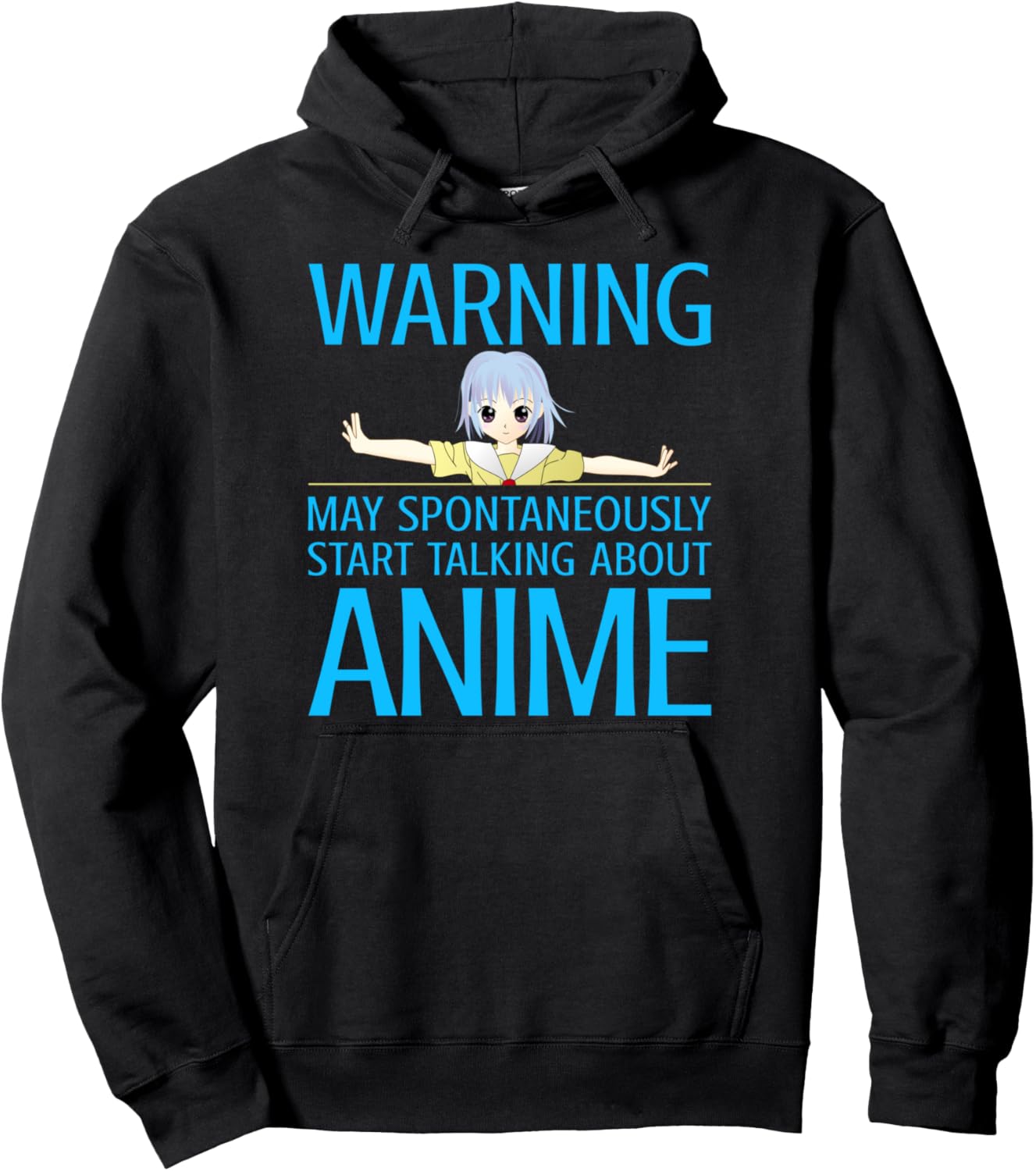 Warning May Spontaneously Start Talking About Anime - Anime Pullover Hoodie