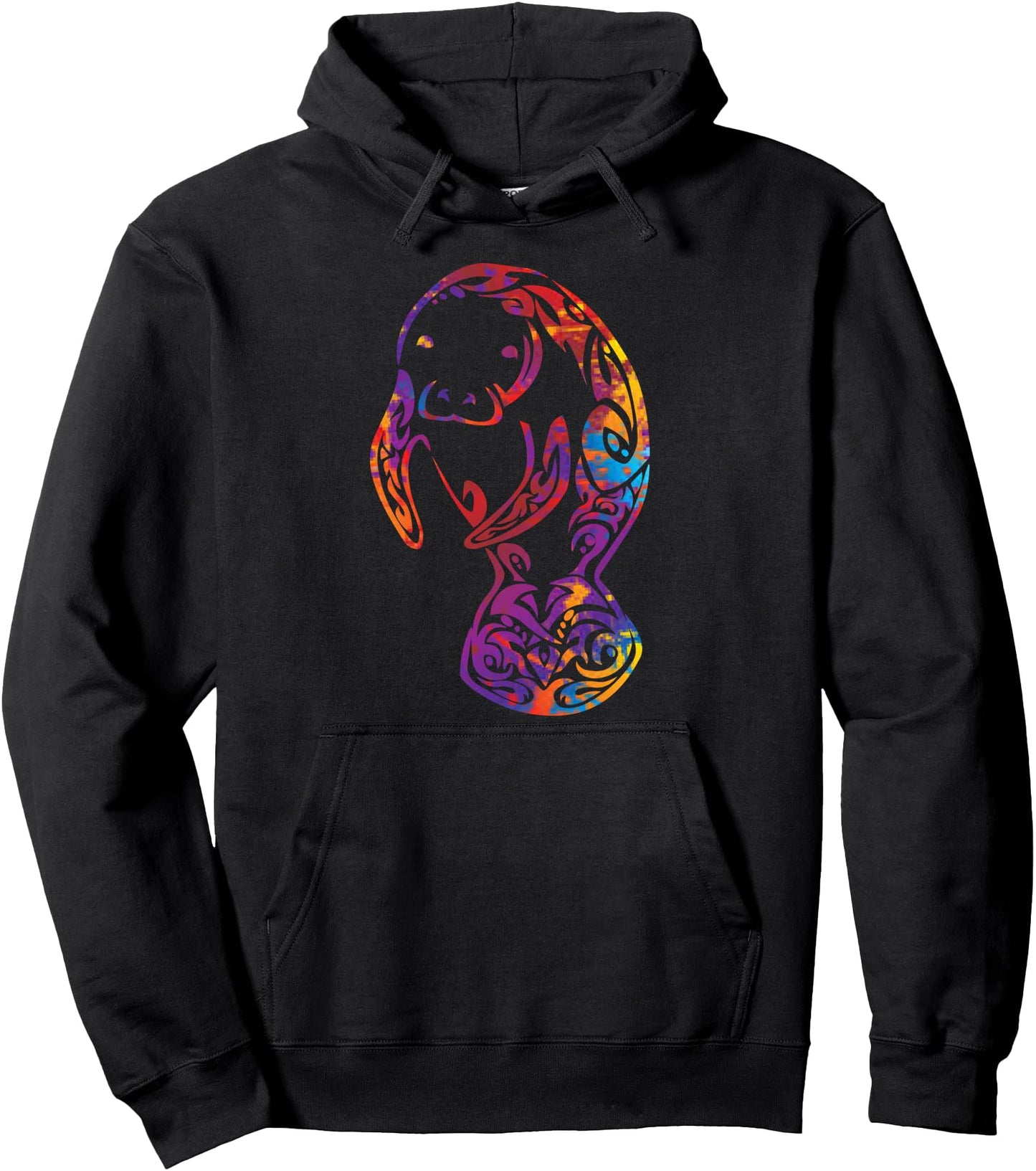 Water Color Manatee Pullover Hoodie
