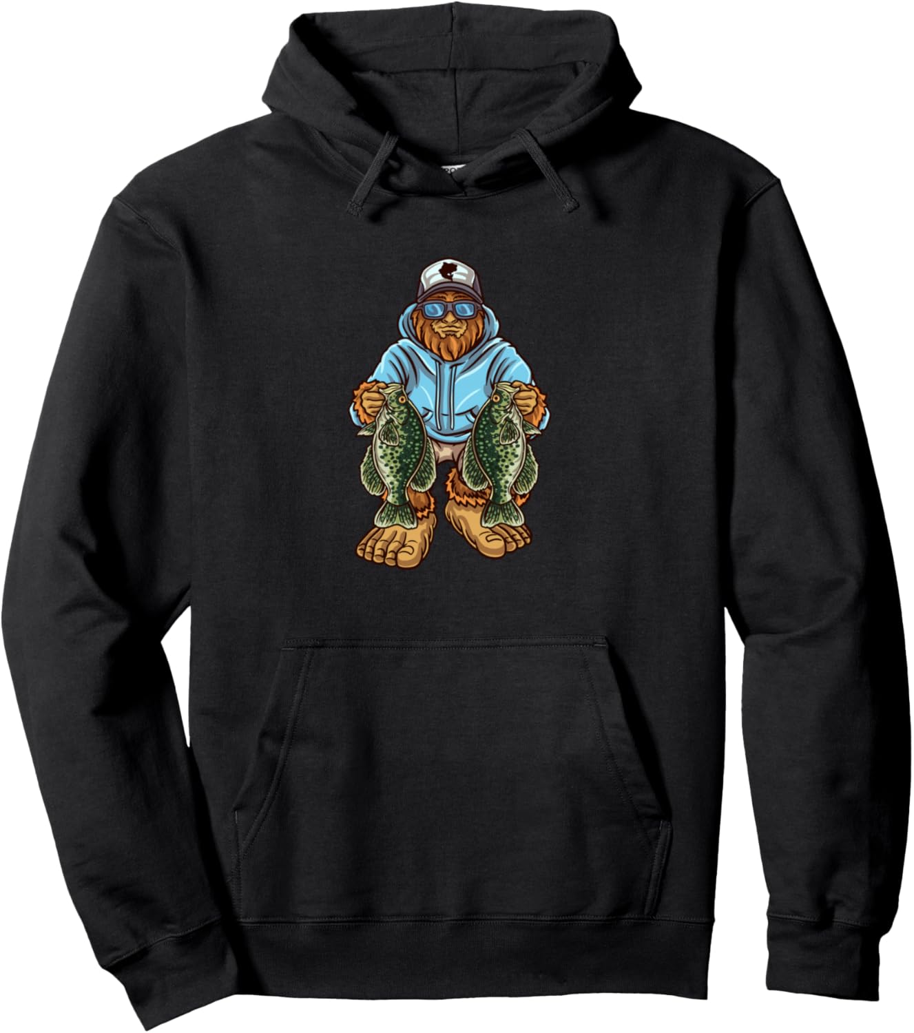 Crappie Fishing Bigfoot Panfishing Fishermen Pullover Hoodie