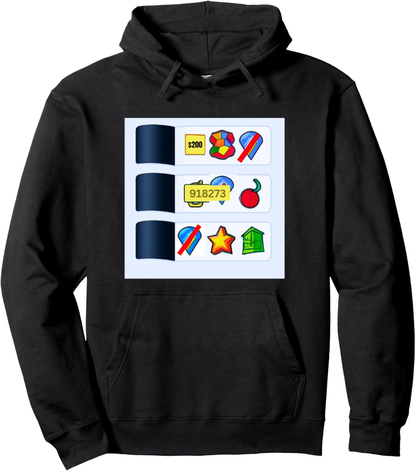 Pull Tab Gambling Break Open Tickets Easy Gambler Costume Pullover Hoodie
