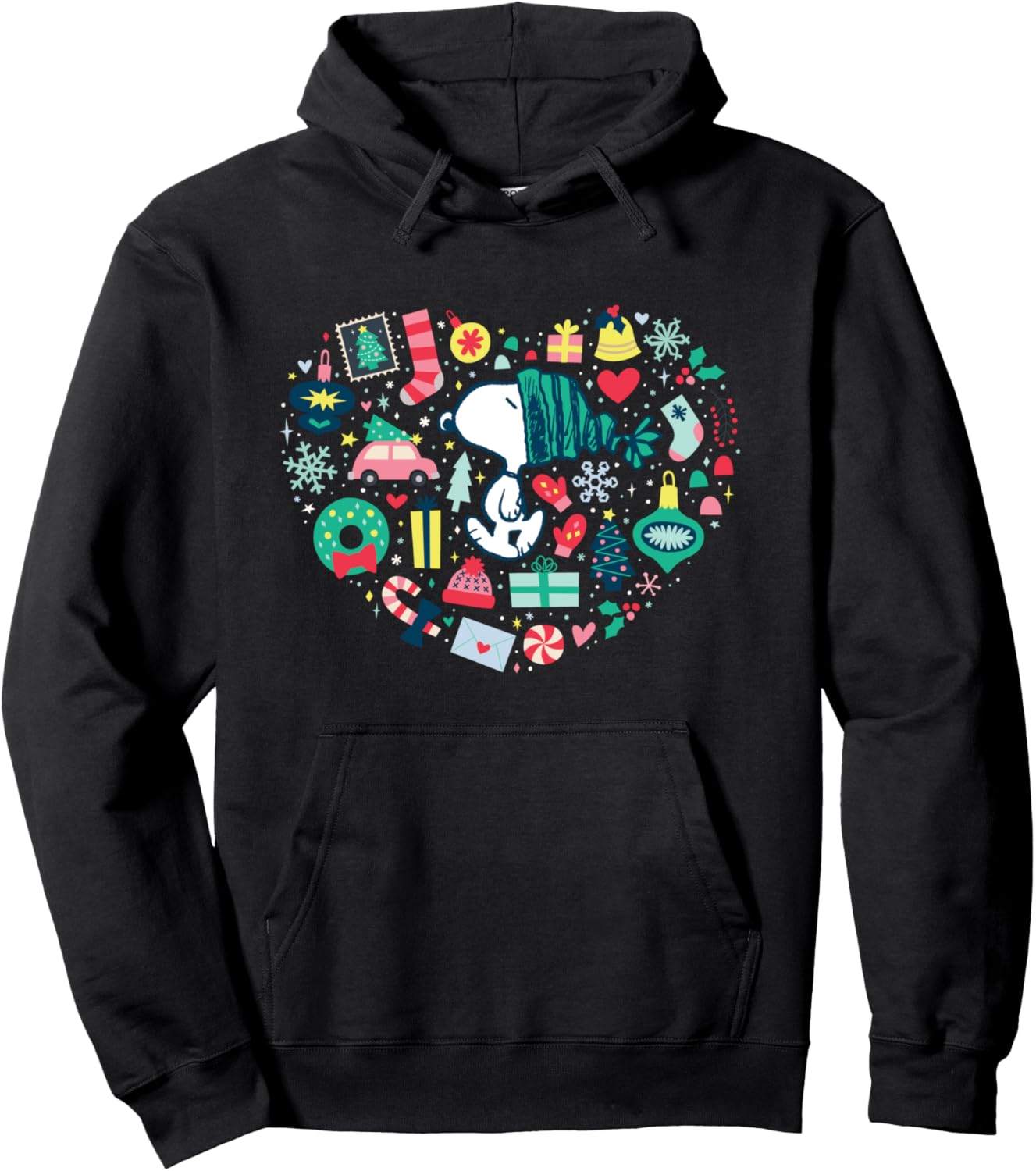 Peanuts Christmas Snoopy Xmas Love Heart Pullover Hoodie