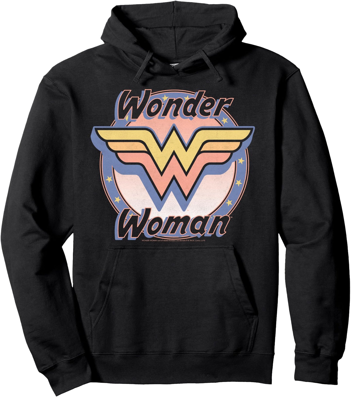 DC Comics Wonder Woman Retro Superhero Vintage Logo Pullover Hoodie