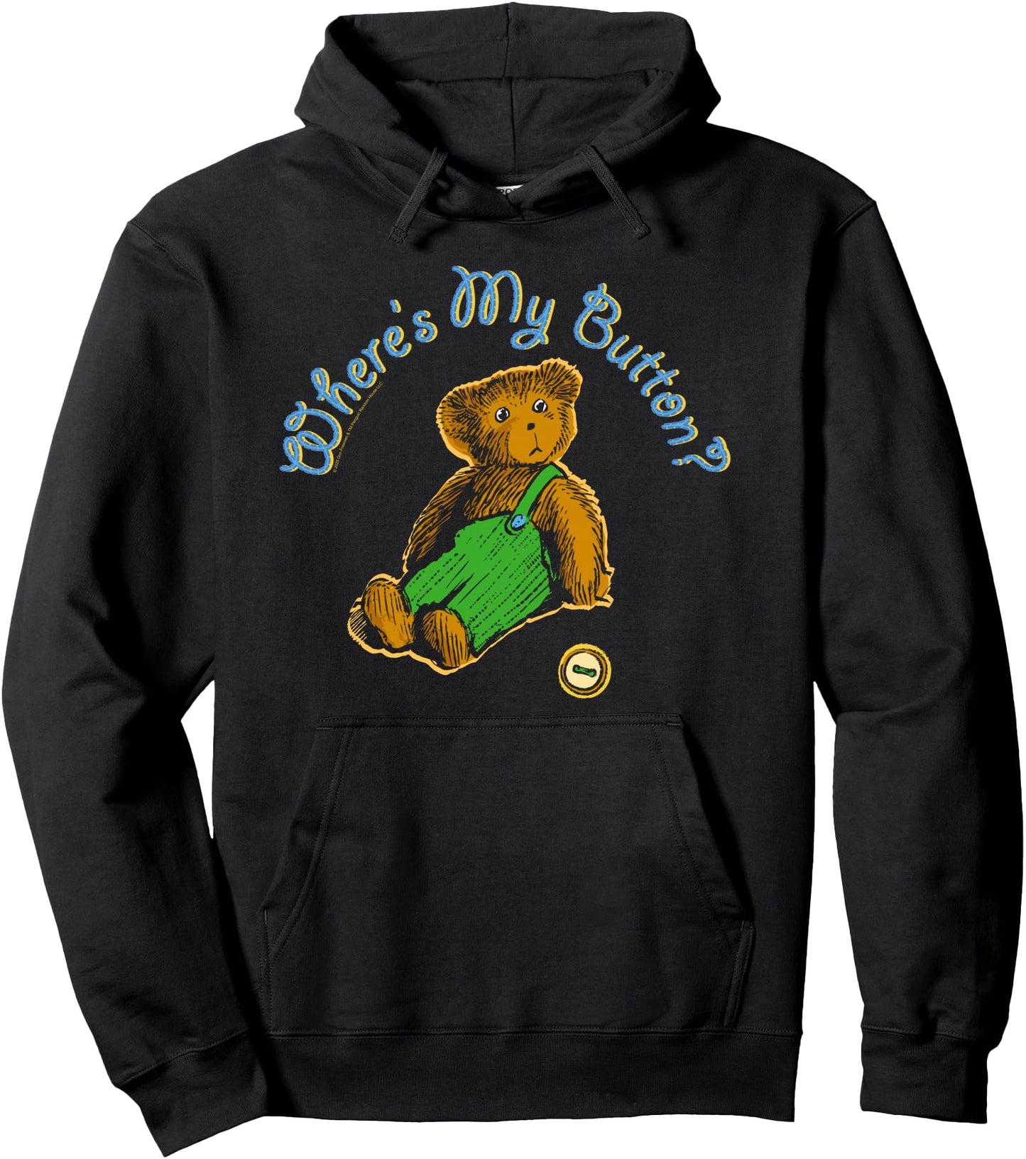 Corduroy Where's My Button Teddy Bear Retro Children's Book Pullover Hoodie