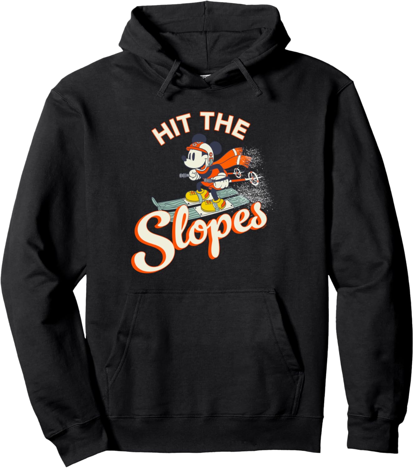 Disney Mickey Mouse Winter Sports Skiing Ski Hit the Slopes Pullover Hoodie