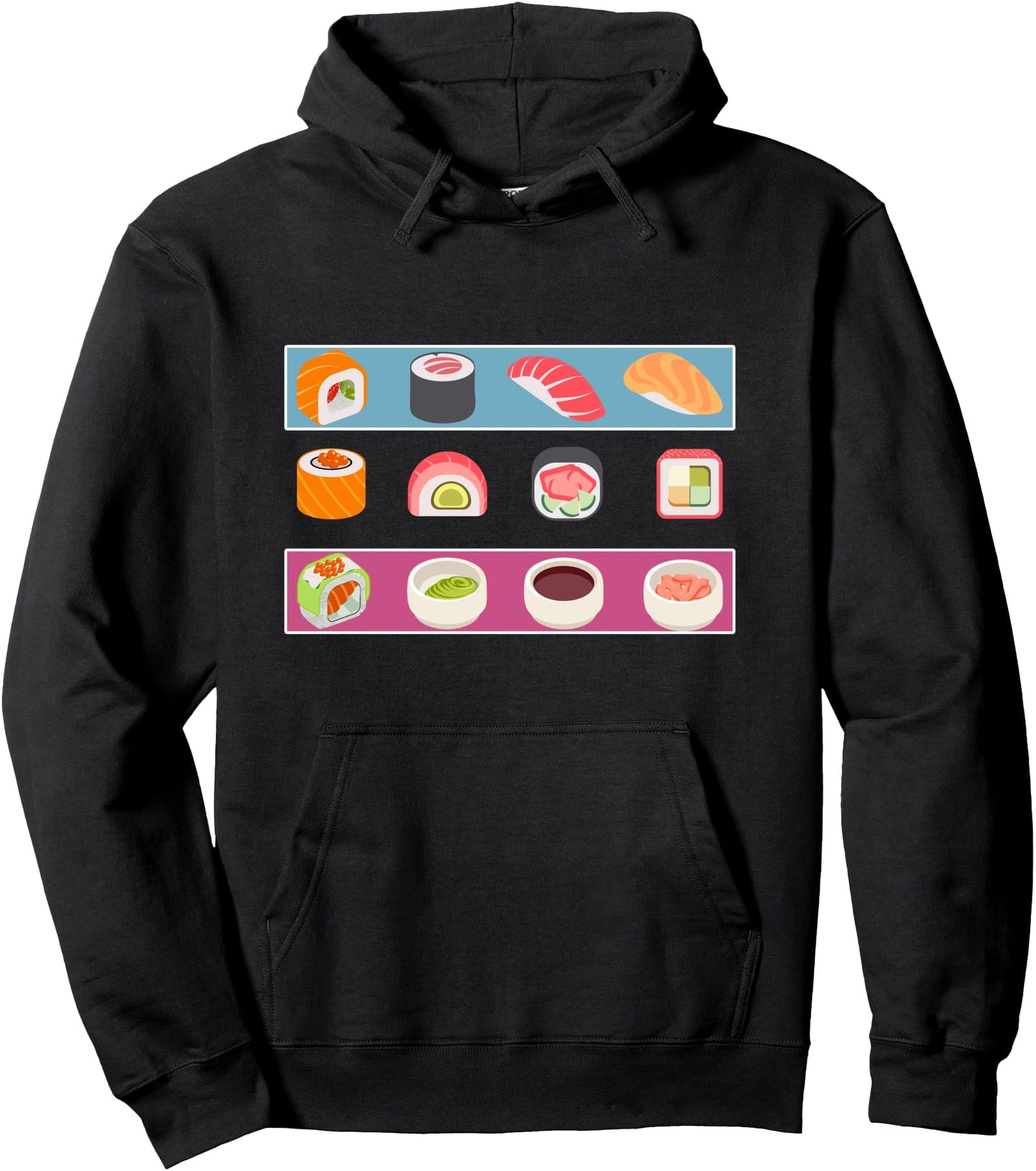 Nigiri Sashimi Maki Japanese Chef Anime Sushi Pullover Hoodie