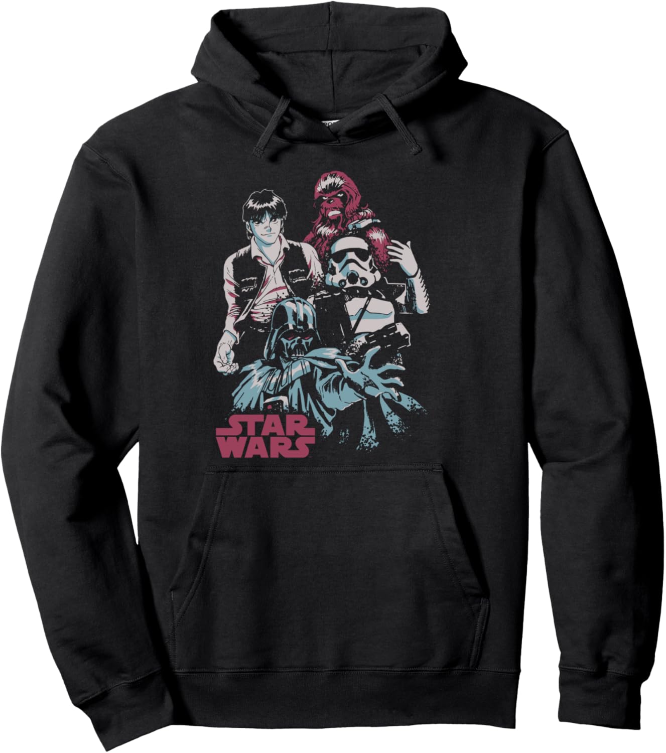 Star Wars Anime Group Poster Pullover Hoodie