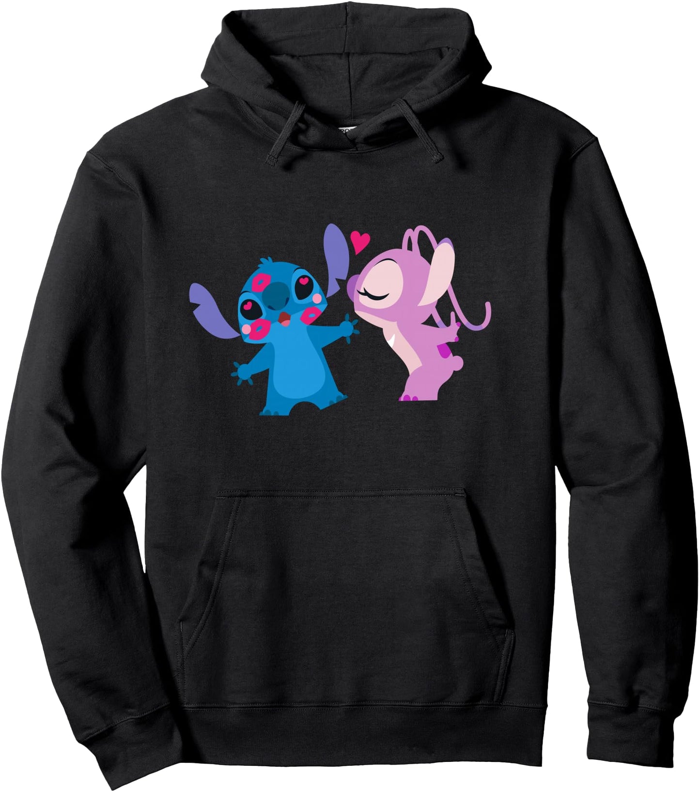 Disney Stitch and Angel Valentine's Day Kisses Pullover Hoodie