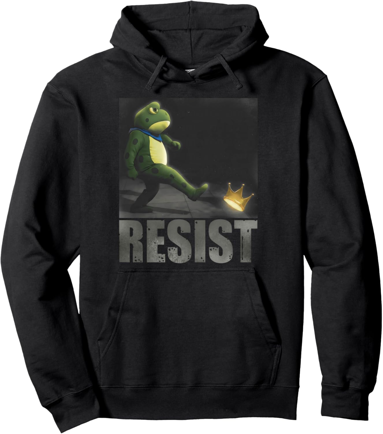 Resist Frog Protest, No Kings in Portland Pullover Hoodie