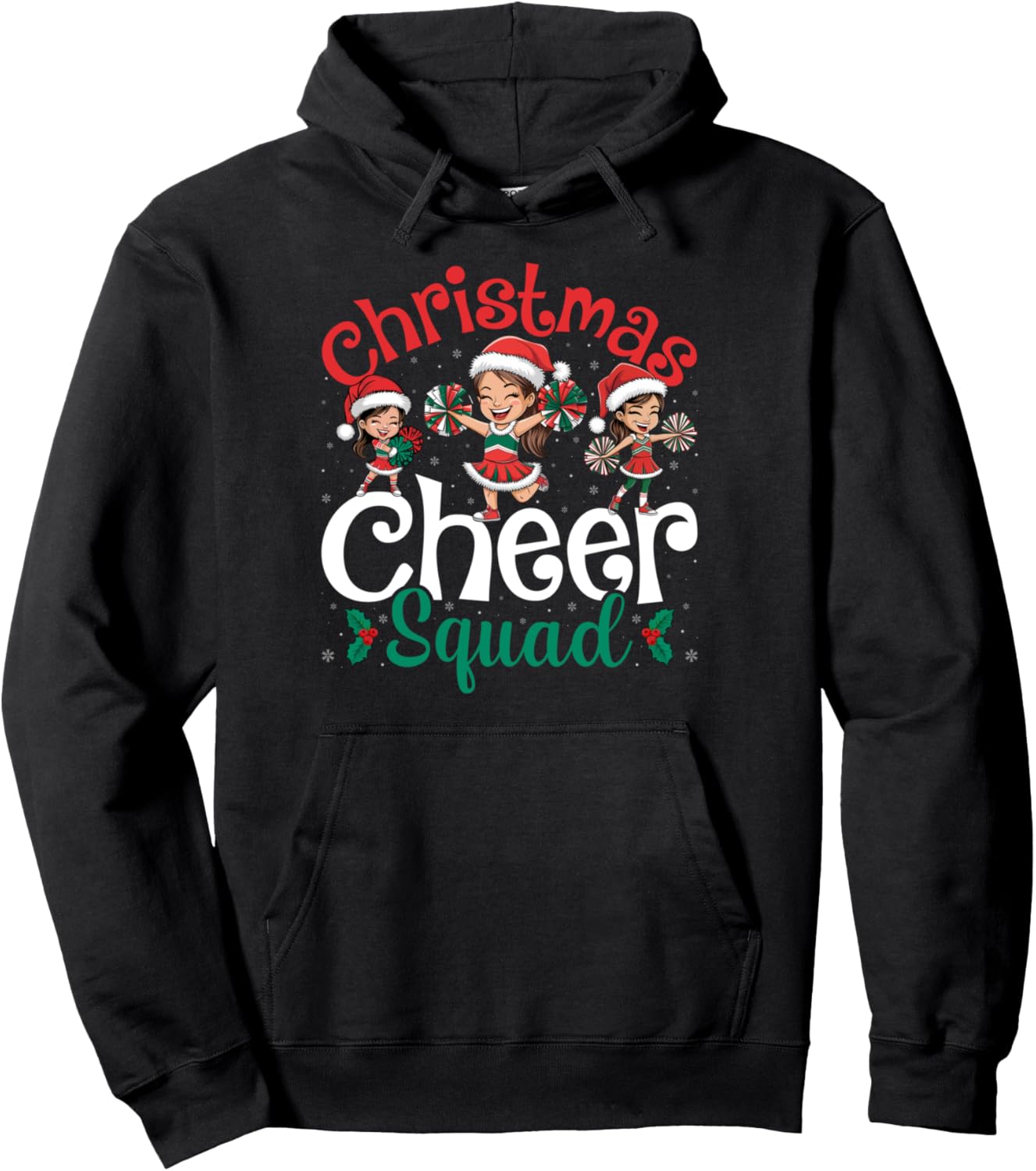 Christmas Cheer Squad Cheerleading Santa Cheerleader Xmas Pullover Hoodie