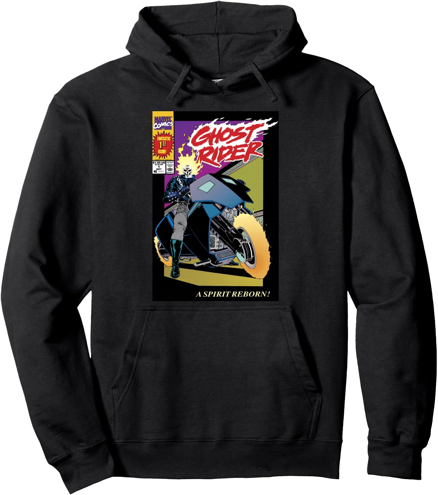 Marvel Ghost Rider Number 1 Comic Cover Pullover Hoodie