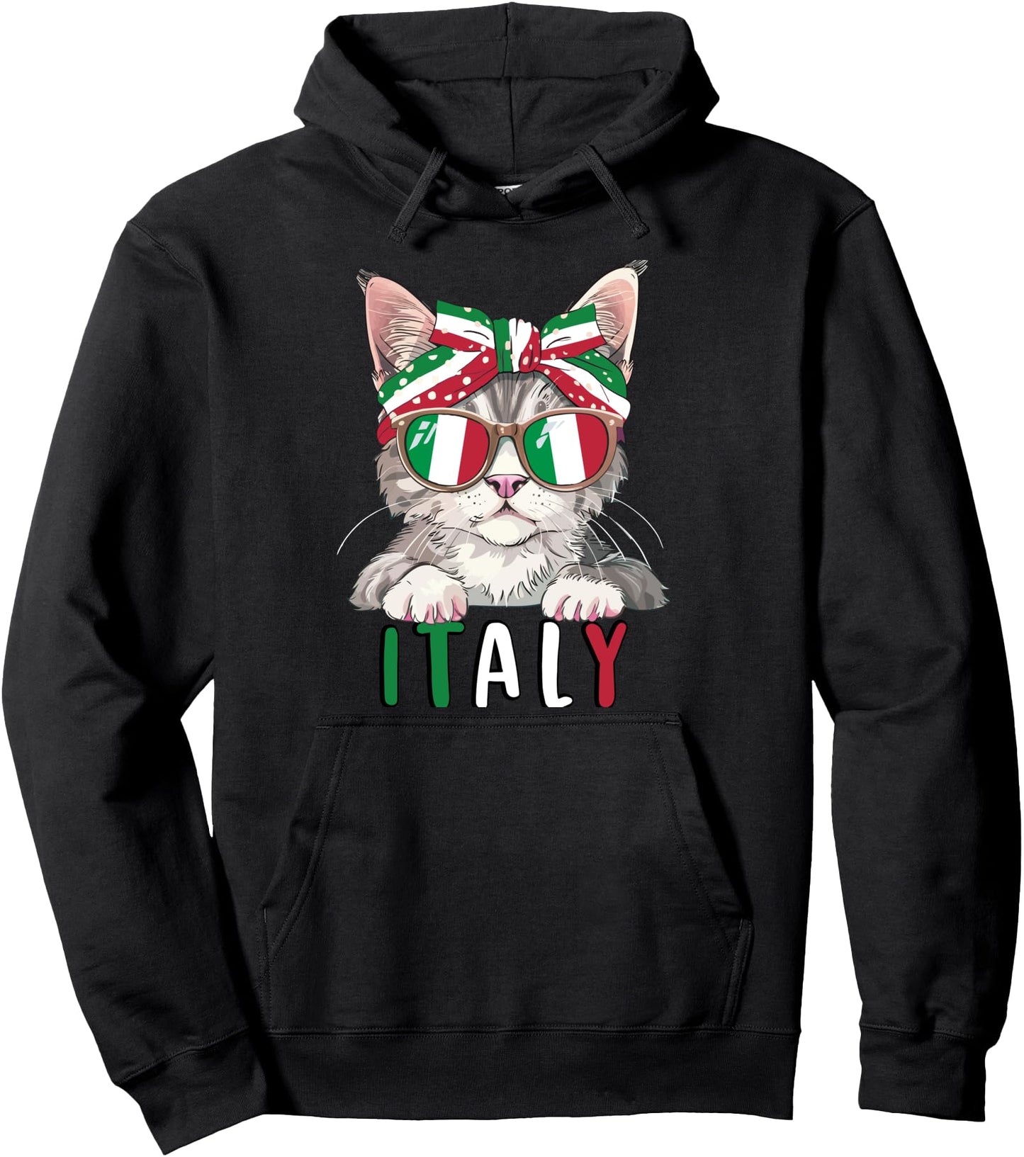 Italian Cat Lover Funny Italian Cat Italy Pullover Hoodie