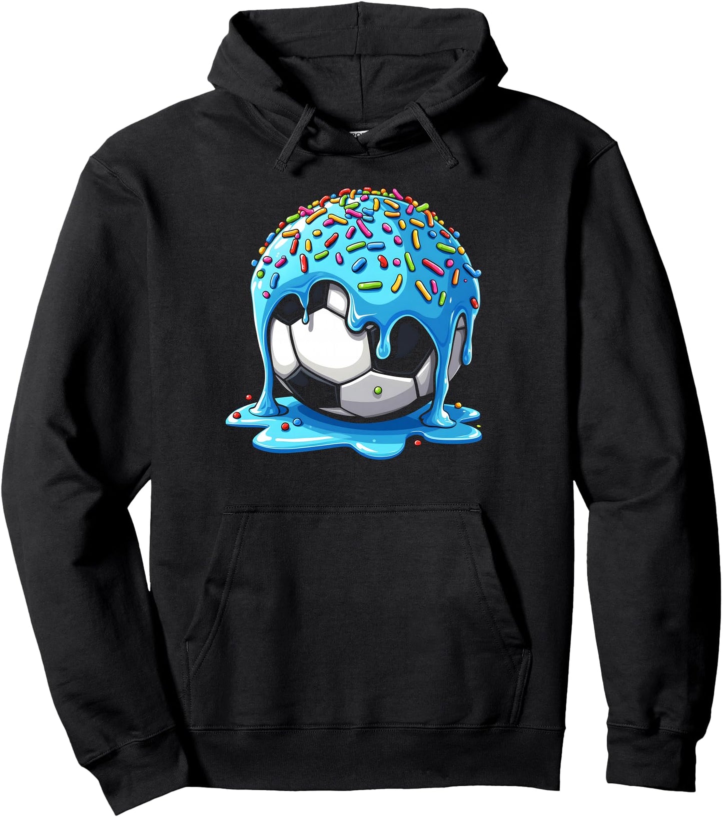 Soccer Drip Boys Girls Ice Cream Drip With Sprinkles Summer Pullover Hoodie