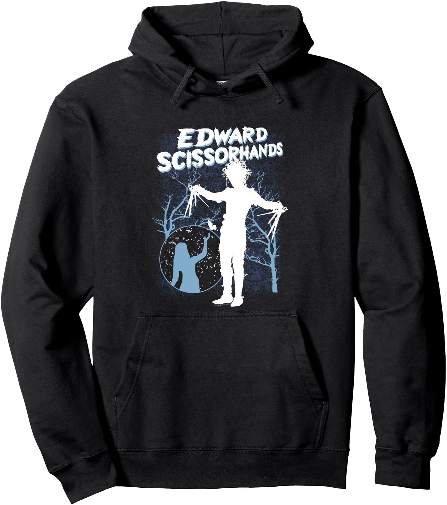Edward Scissorhands Iconic Kim & Edward Silhouette Big Logo Pullover Hoodie