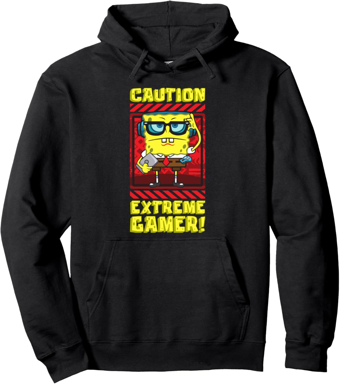Mademark x SpongeBob SquarePants - SpongeBob Video Games Lover Funny Gamer For Boys and Girls Pullover Hoodie