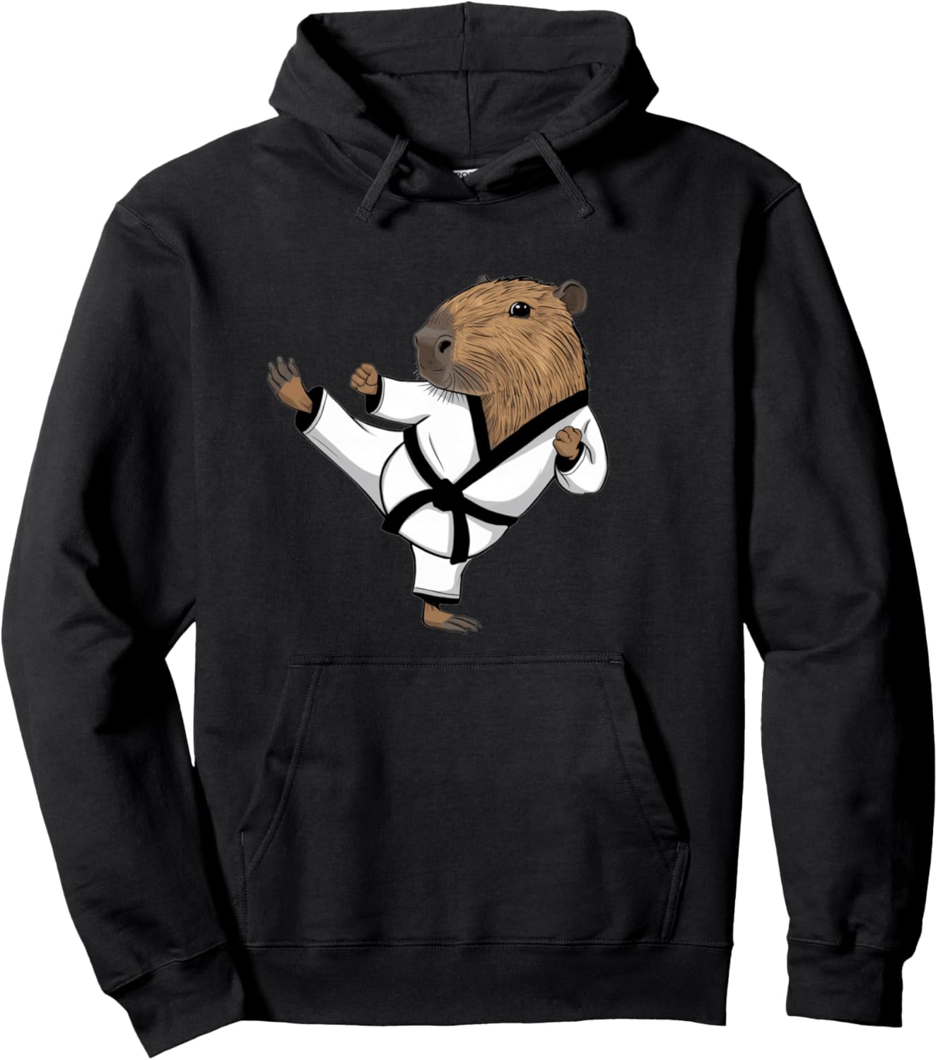 Karate Taekwondo Funny Capybara Jiu Jitsu Women Girls MMA Pullover Hoodie