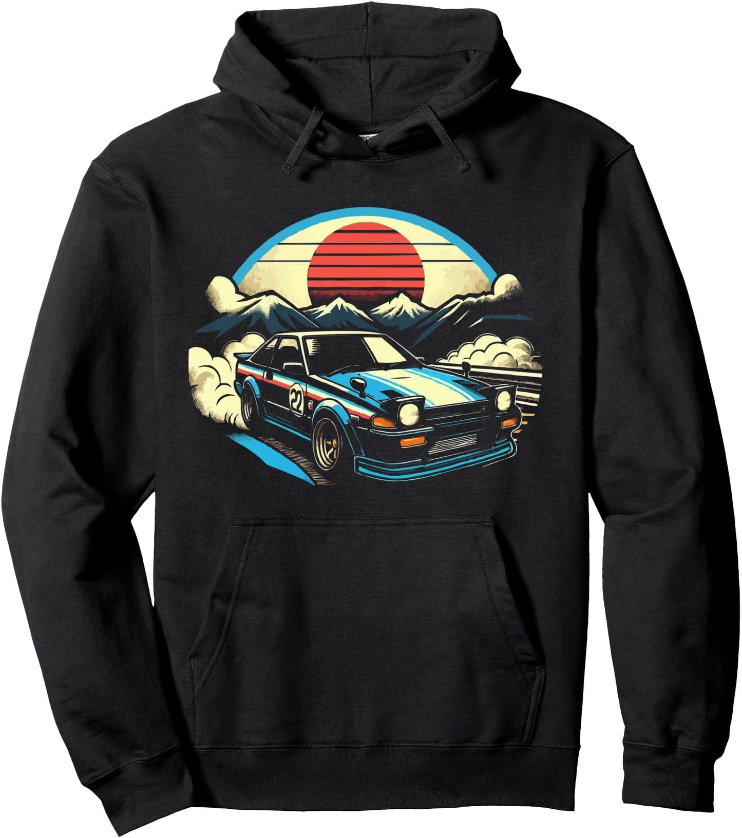 Japanese Retro Car Racing Drifting Art JDM Legend Tuning Pullover Hoodie