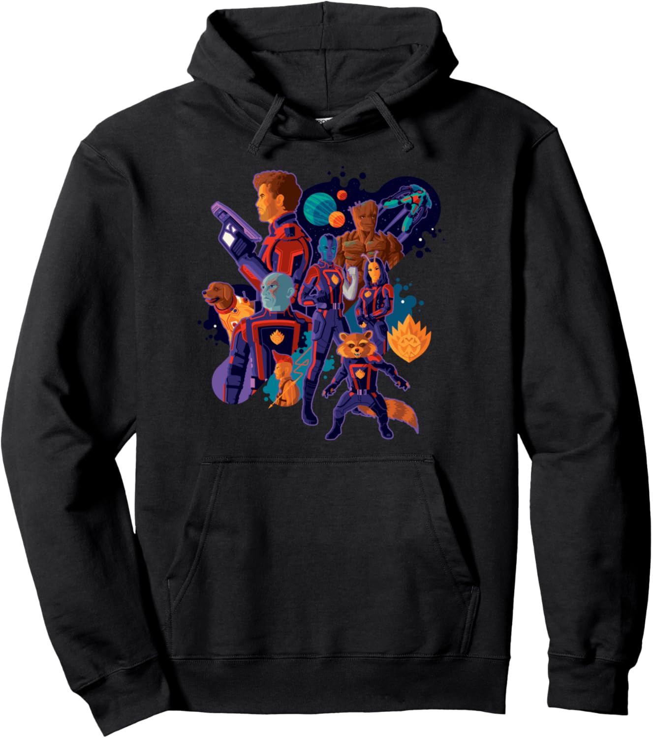 Marvel Guardians of the Galaxy Vol. 3 Techno Pop Poster Pullover Hoodie