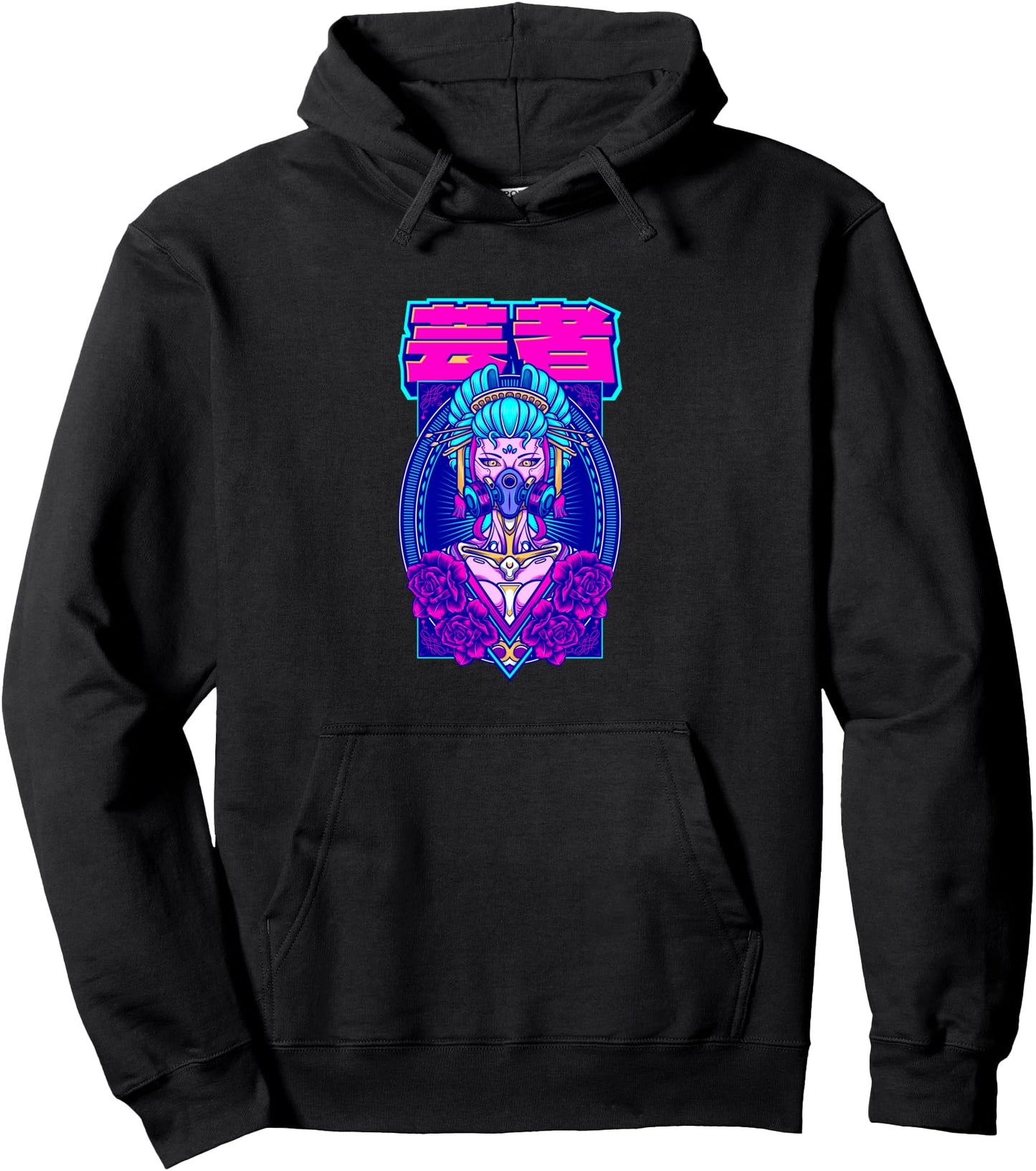 Cyber Geisha Aesthetic Japanese Pullover Hoodie