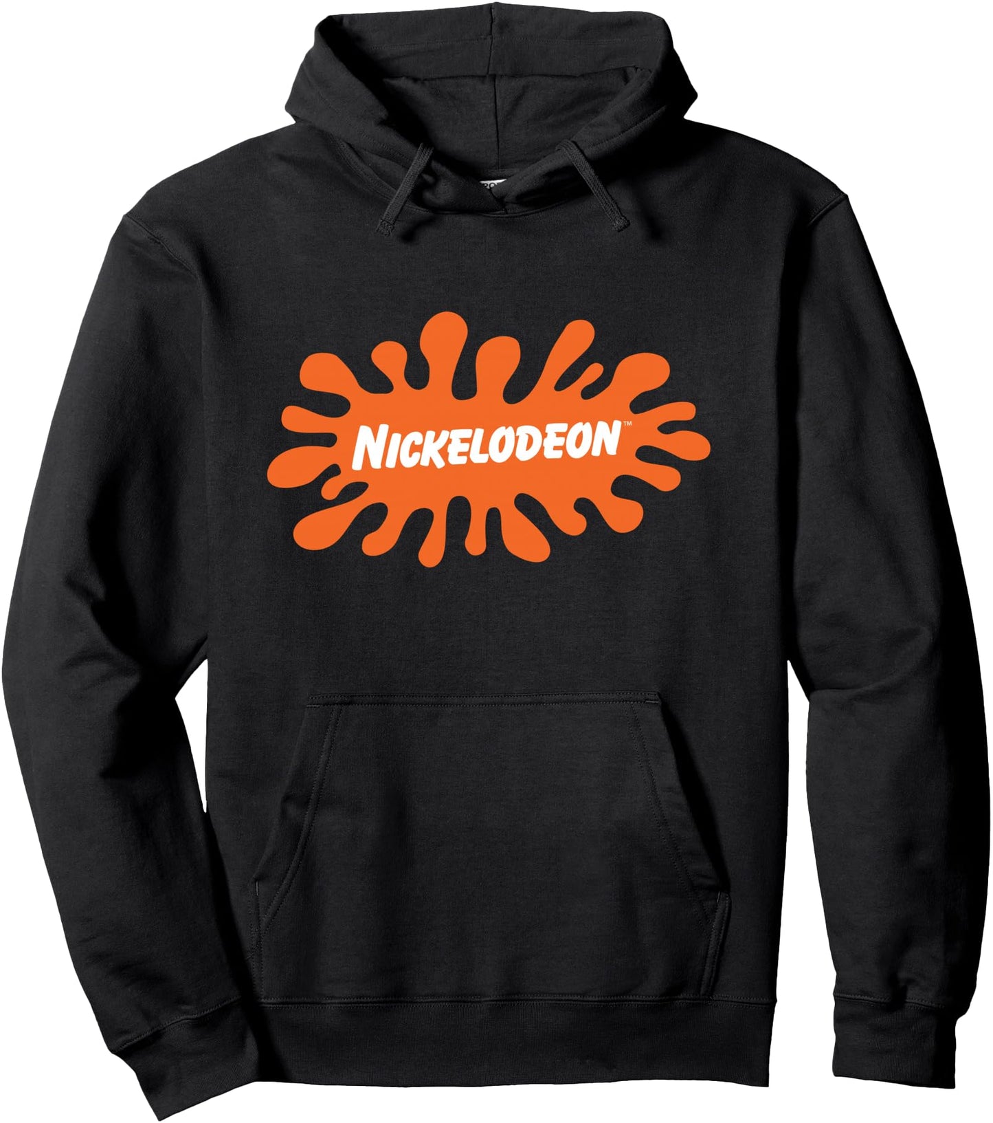 Nickelodeon Classic Orange Splat Bold Retro Logo Art Pullover Hoodie
