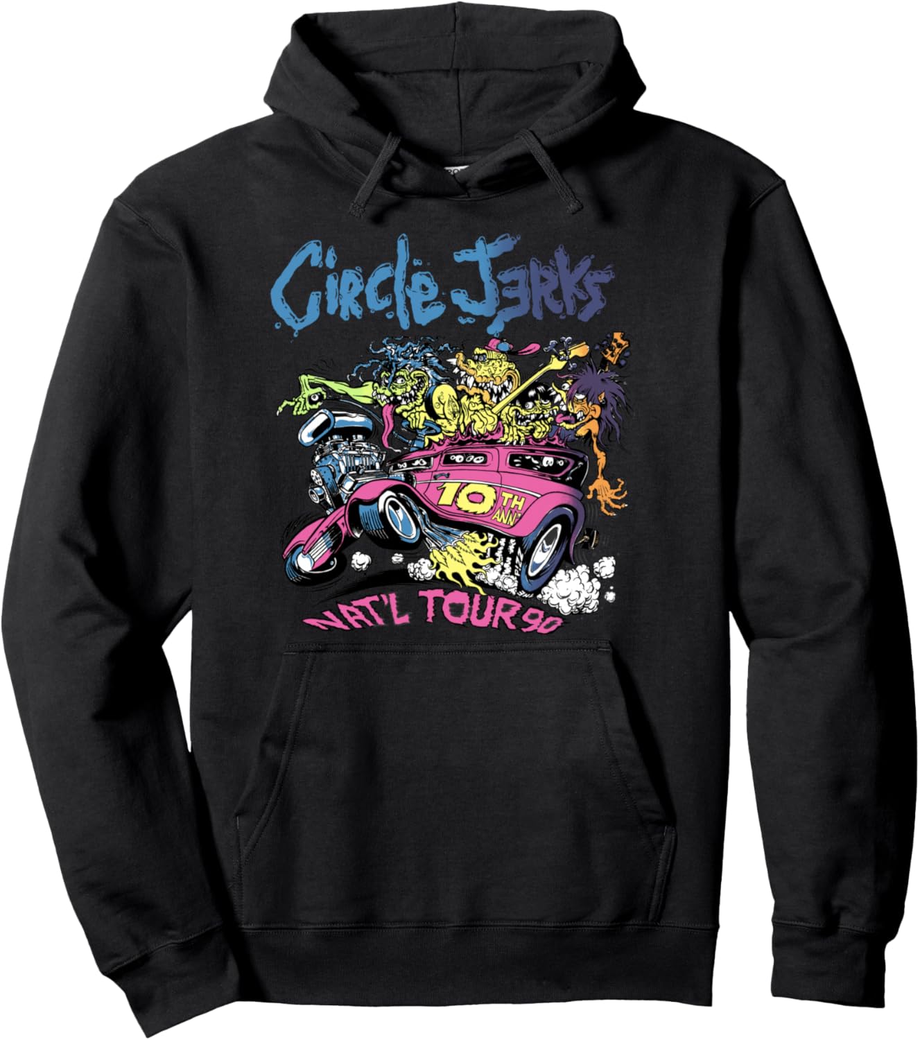 Circle Jerks 91 Tour illustration Pullover Hoodie