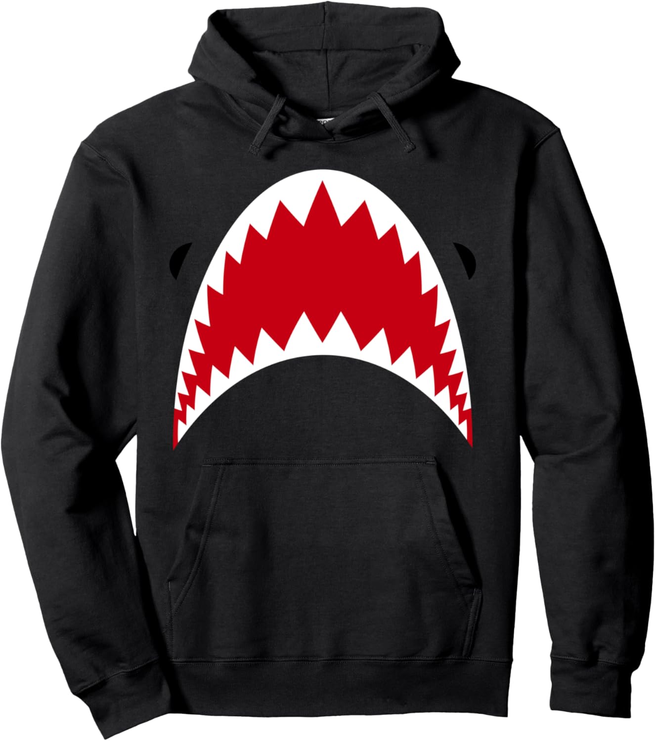 SHARK BITE Teeth - Gray, White, and Red Pullover Hoodie