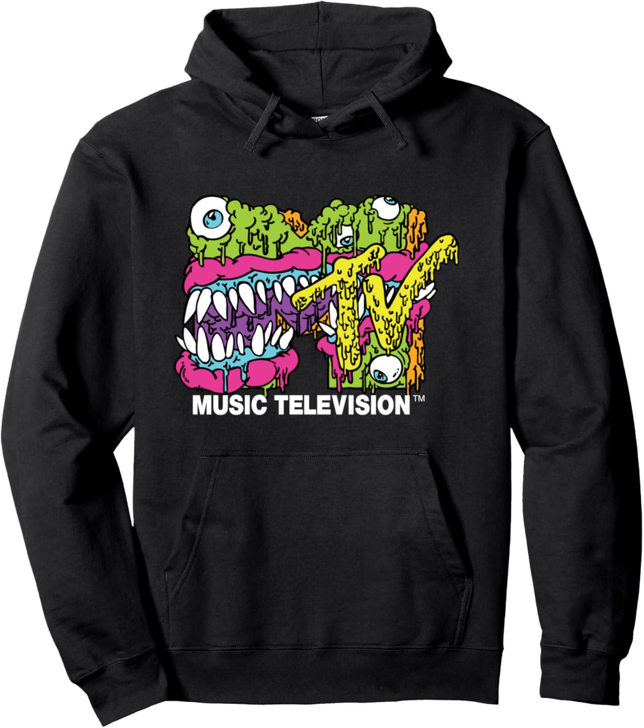 MTV Classic Logo Monster Design Pullover Hoodie