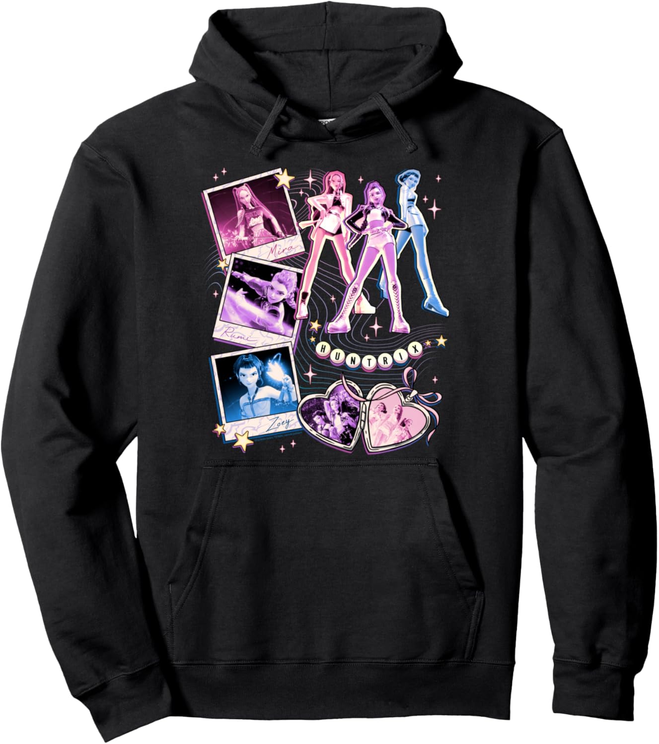 KPop Demon Hunters Halloween Mira Rumi & Zoey BFF's Collage Pullover Hoodie