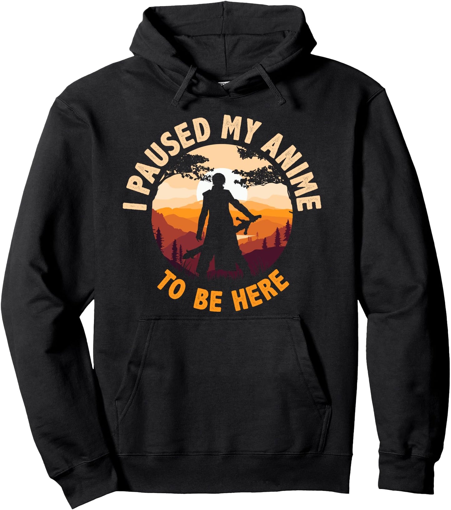 I Paused My Anime To Be Here, Women Mens Anime, Manga Pullover Hoodie