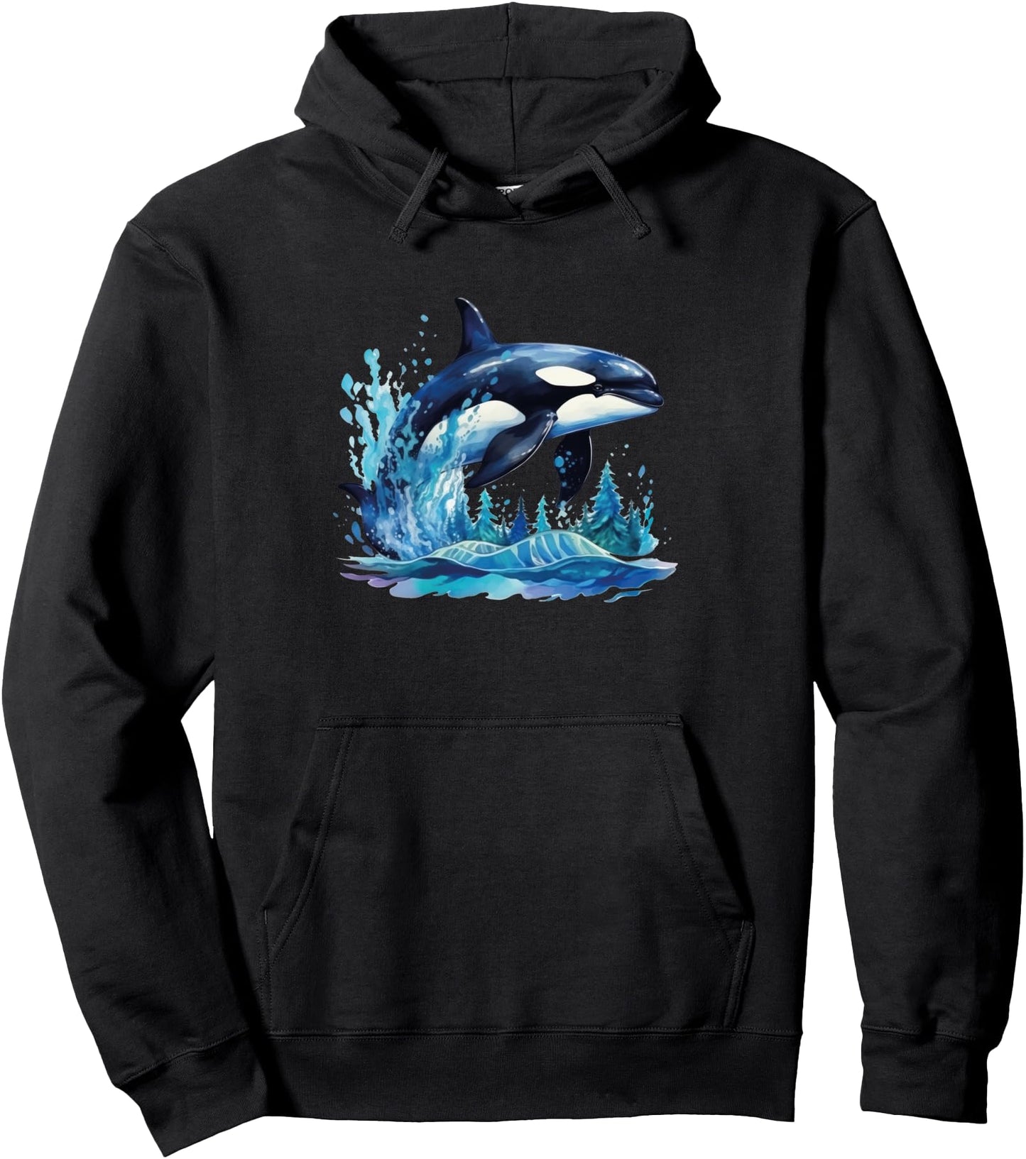 Whale Orca Pullover Hoodie