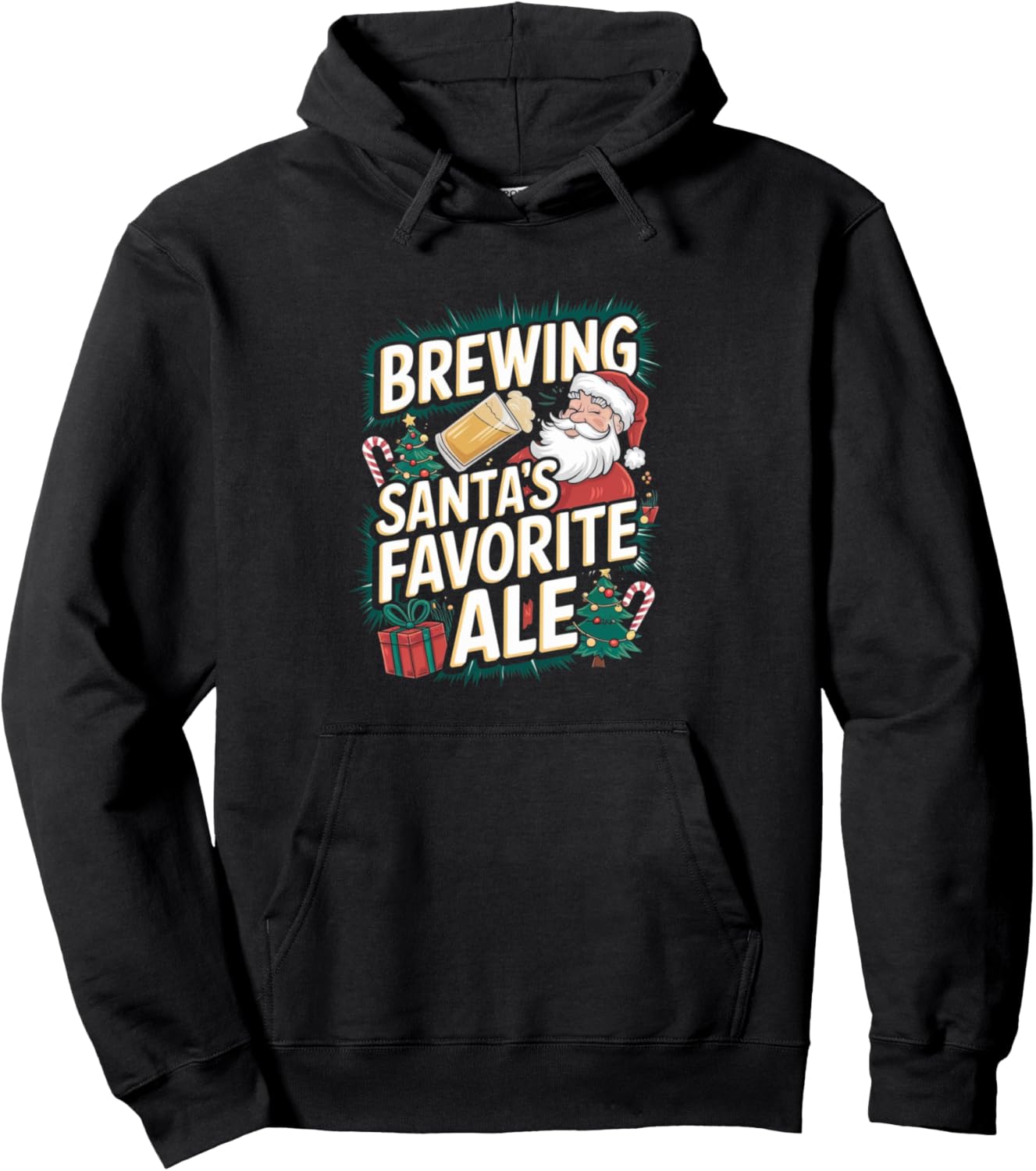 Christmas Homebrew Pale Ale Santa Pullover Hoodie