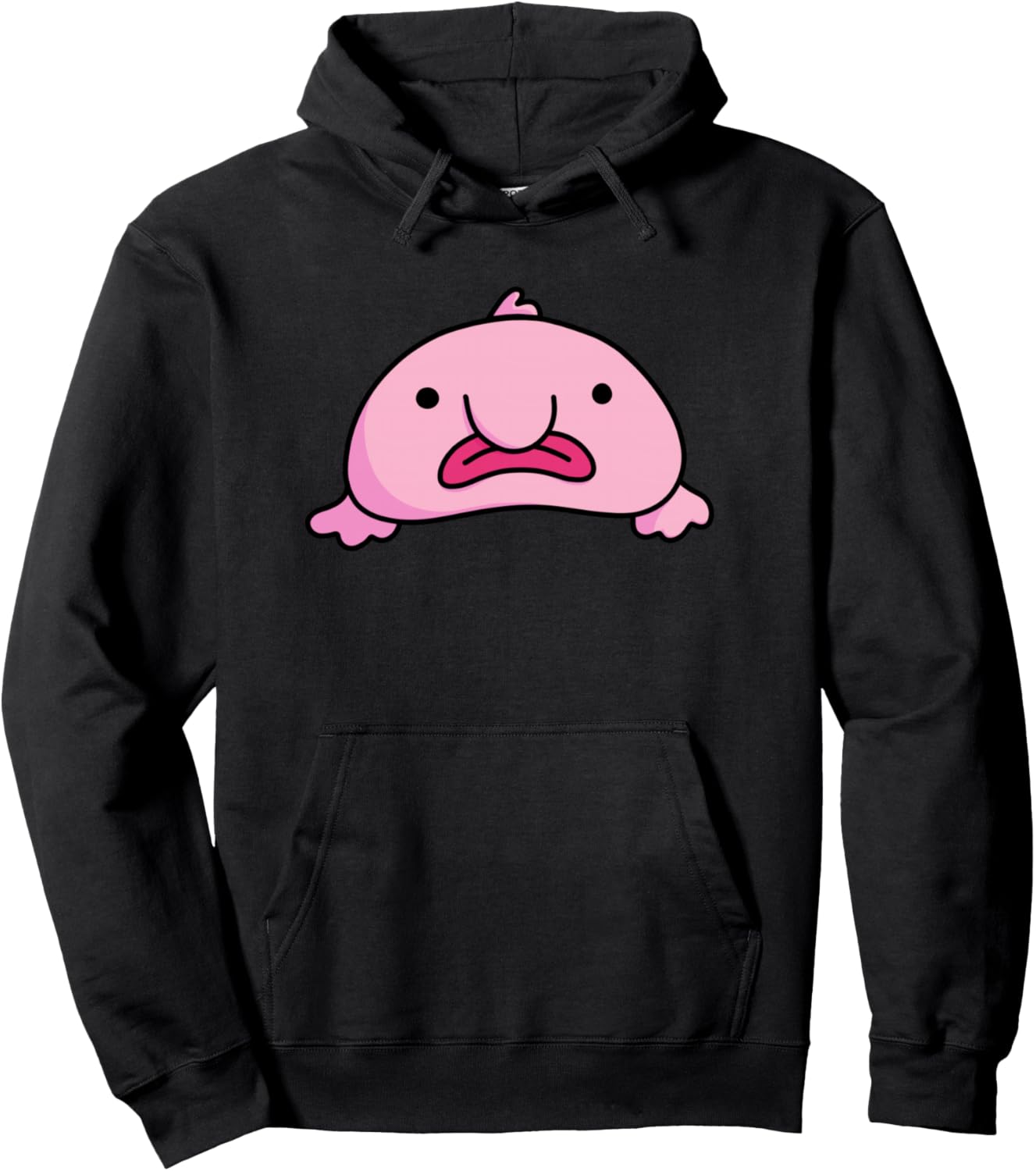 Blobby Bob Blobfish Emotional Support Spirit Animal Blobfish Pullover Hoodie