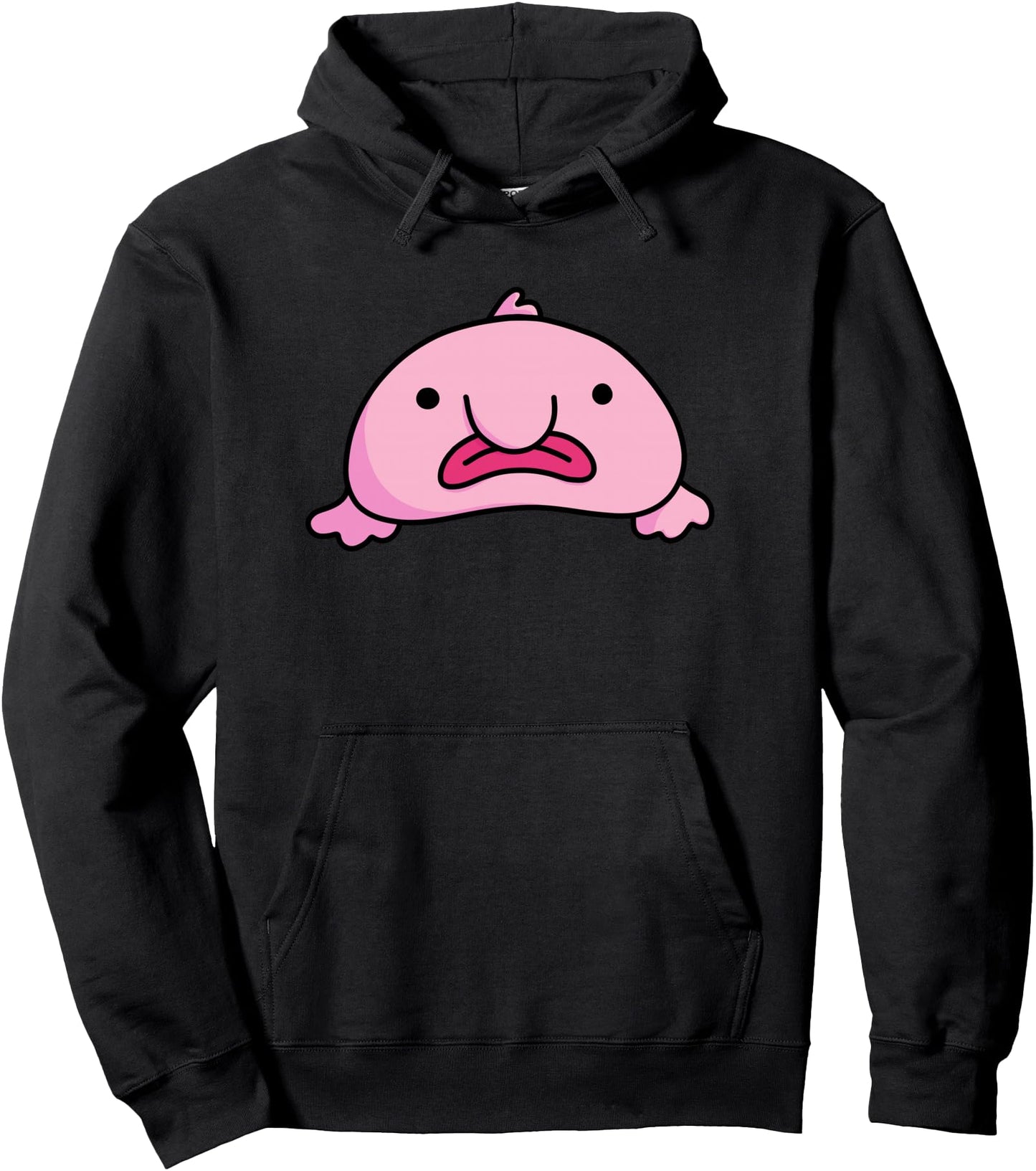 Blobby Bob Blobfish Emotional Support Spirit Animal Blobfish Pullover Hoodie