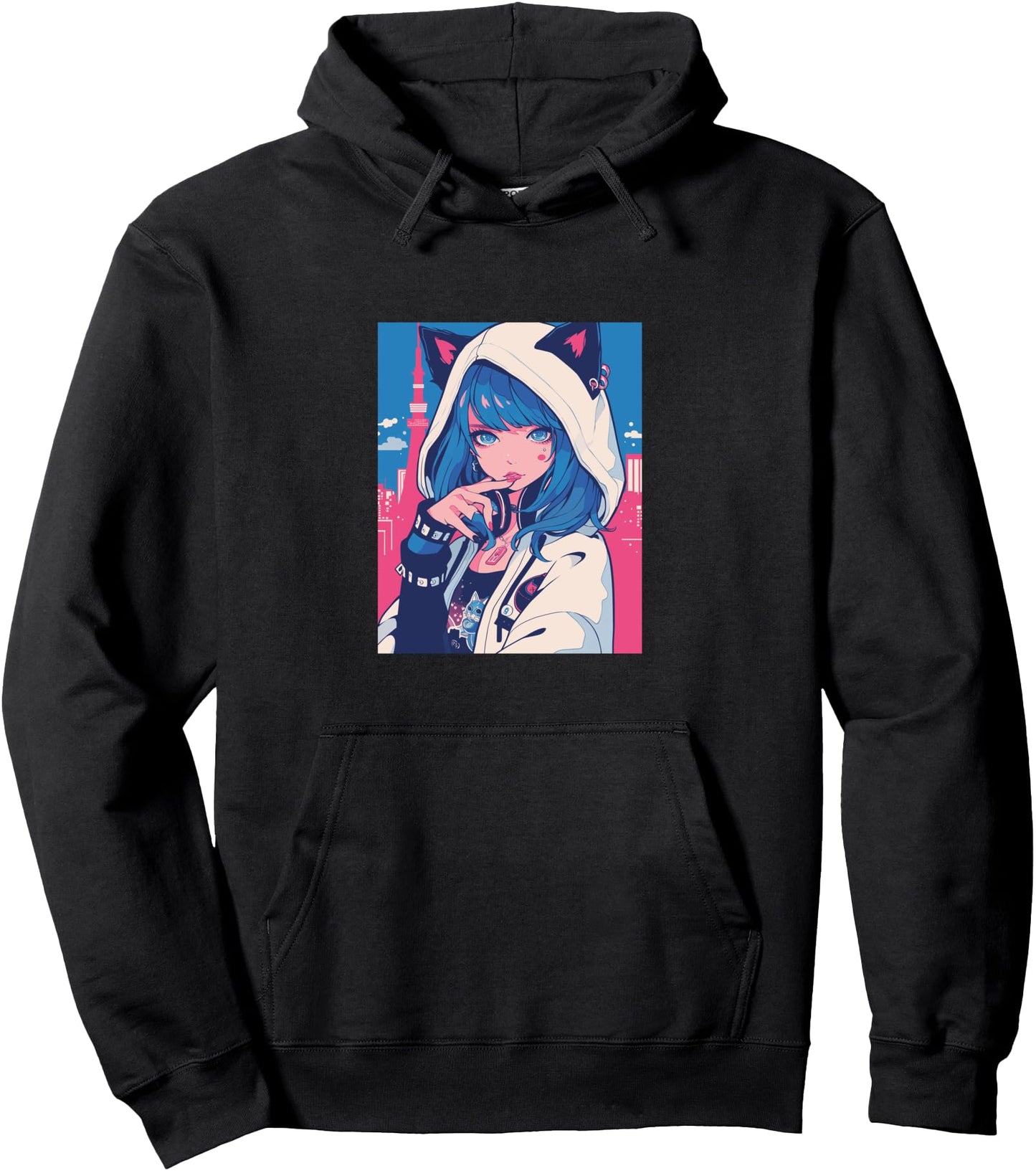 Anime Girl Kawaii Japanese Pullover Hoodie