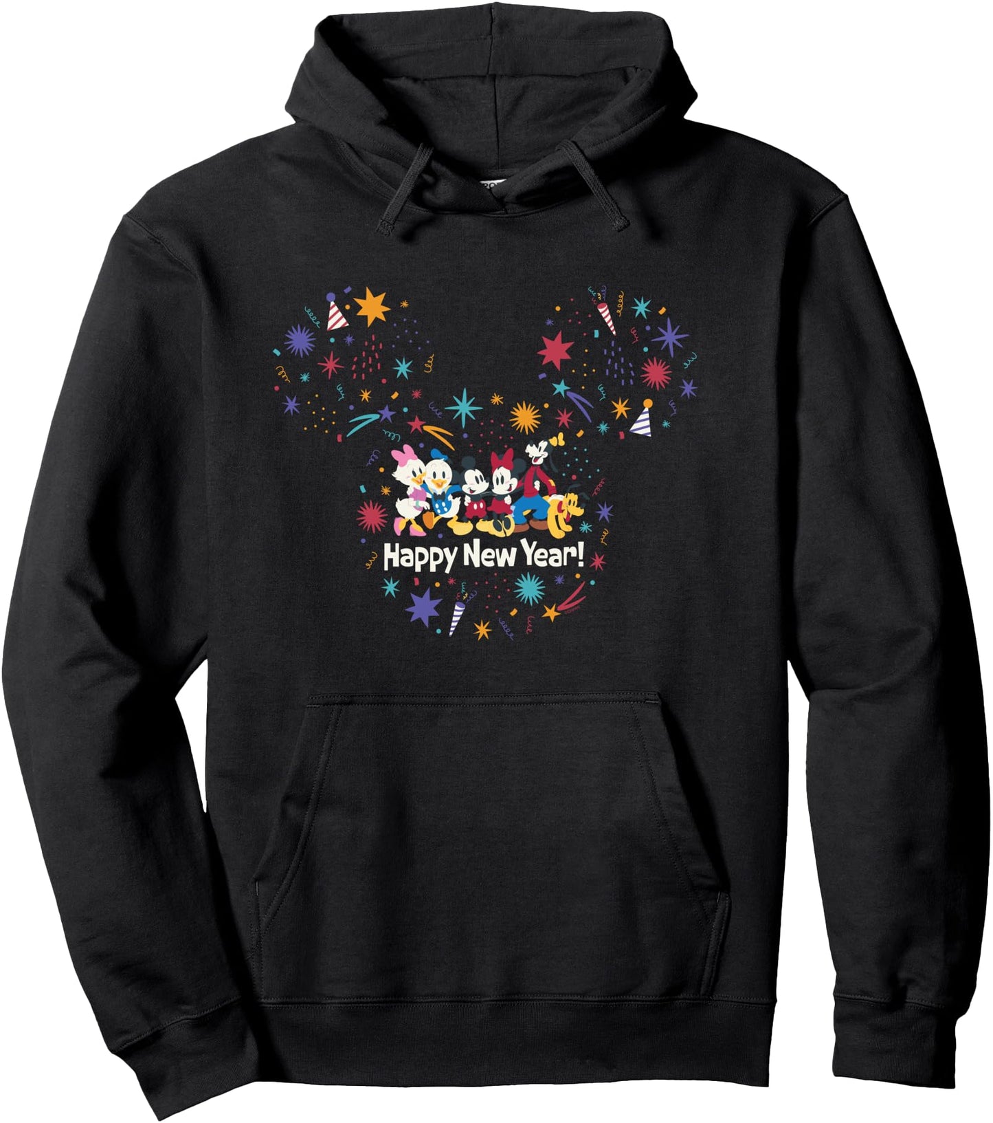 Disney Mickey Mouse & Pals Head Icon Cute Happy New Year Pullover Hoodie