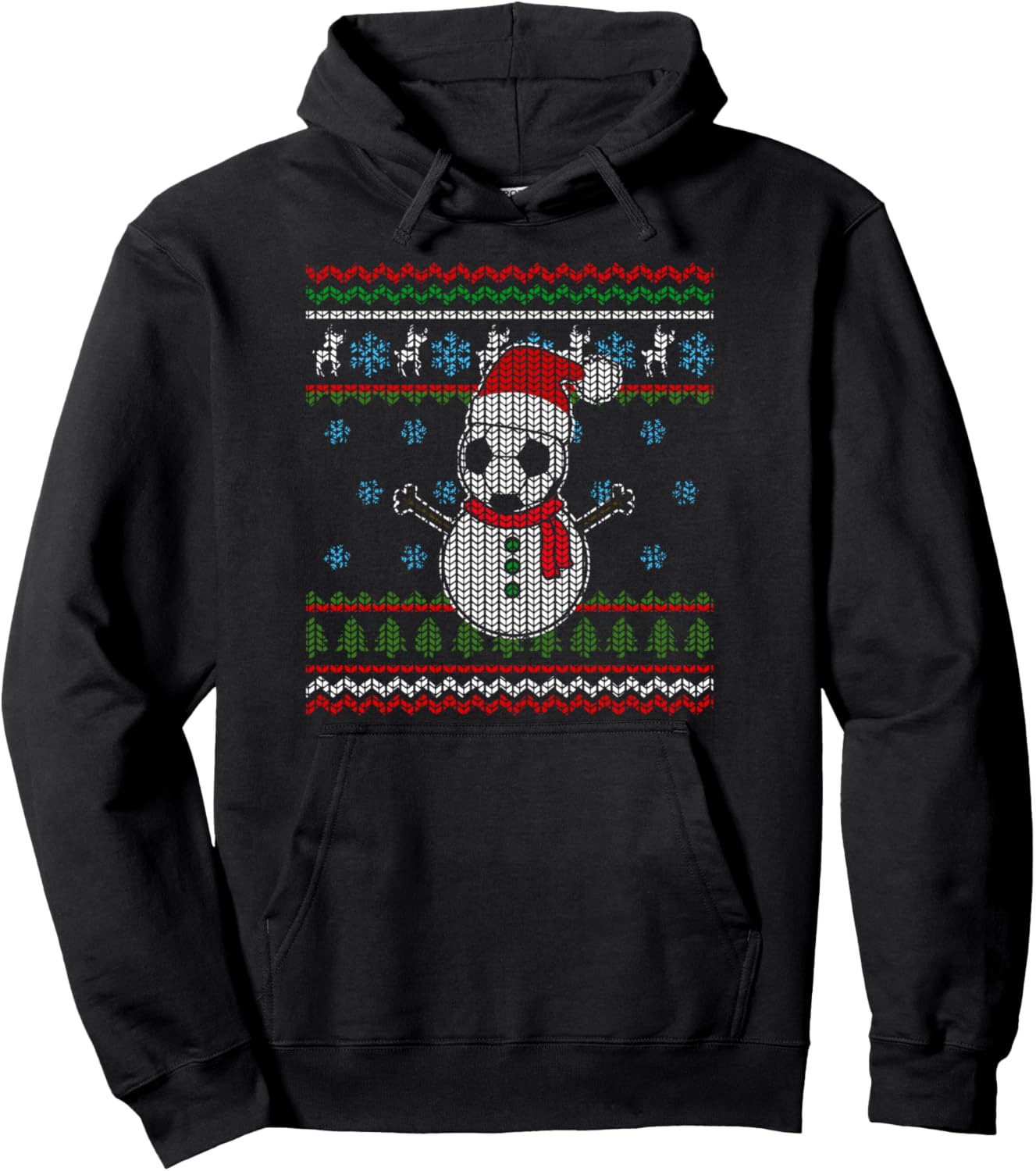 Funny USA Soccer Ugly Christmas Sweater Football Snowmen Pullover Hoodie