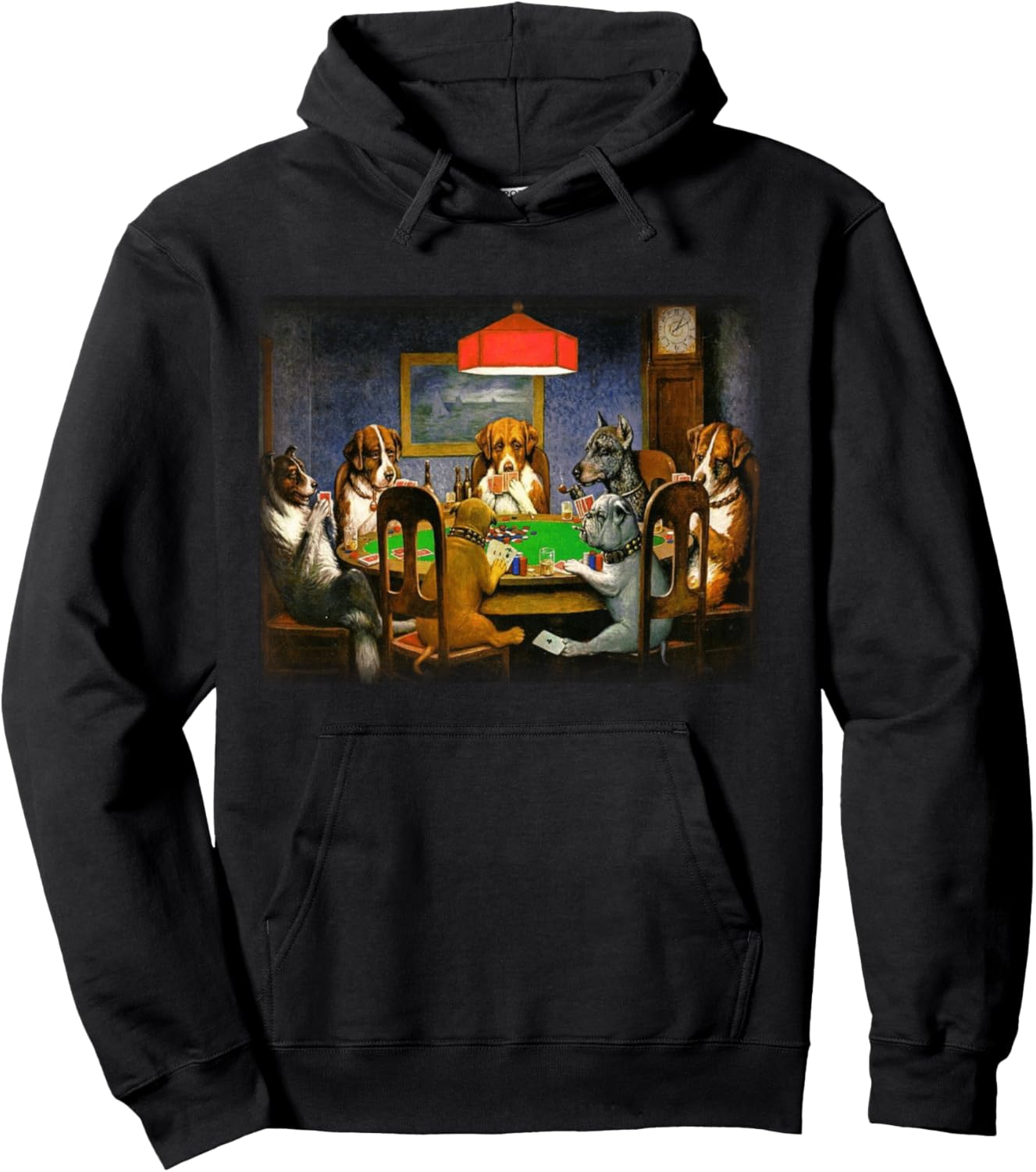Dogs Playing Poker | A Friend in Need | Funny Dog Lover Art Pullover Hoodie