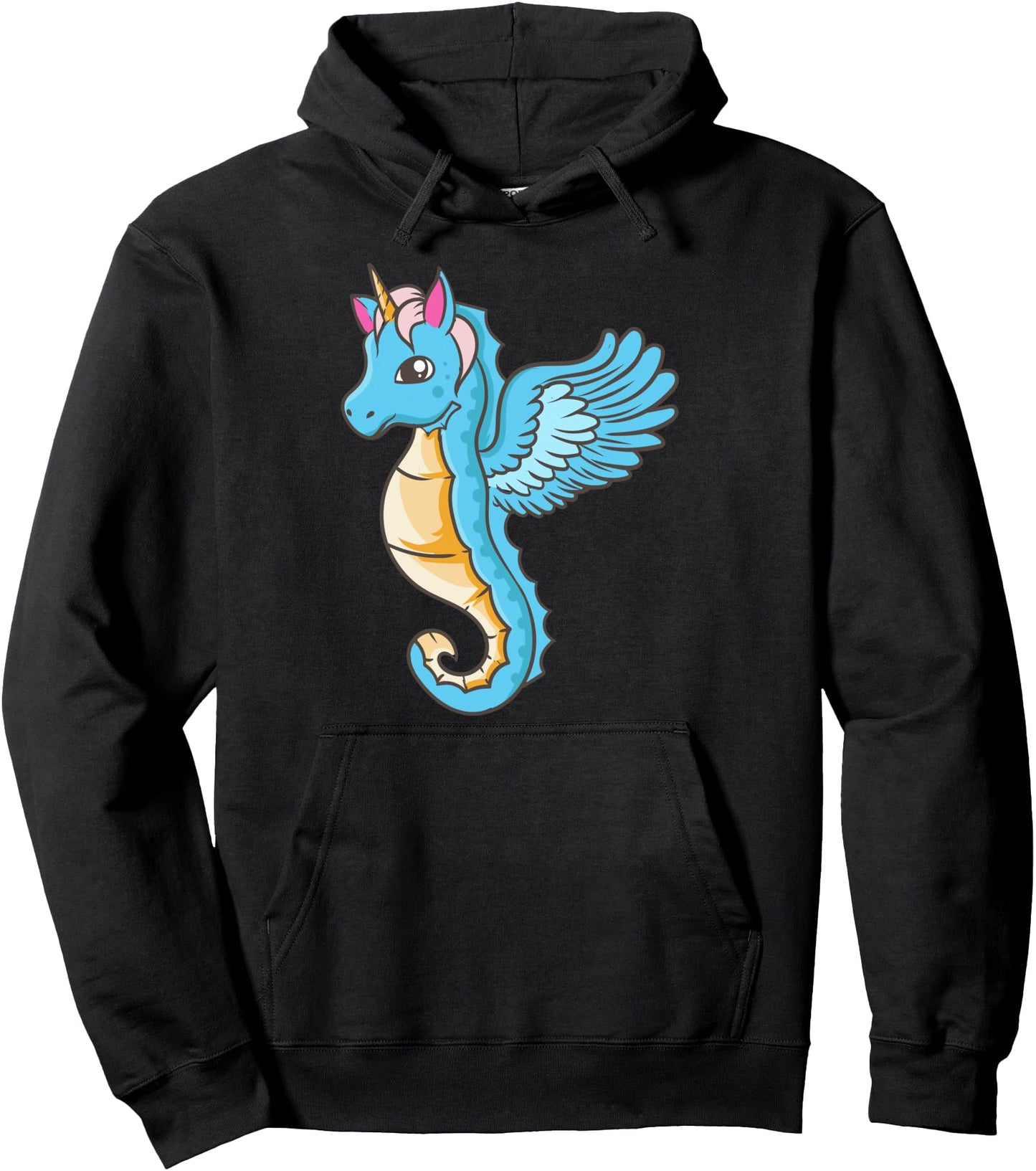 Sweet Seahorse Unicorn - Cute Kawaii Anime Japanese Pullover Hoodie