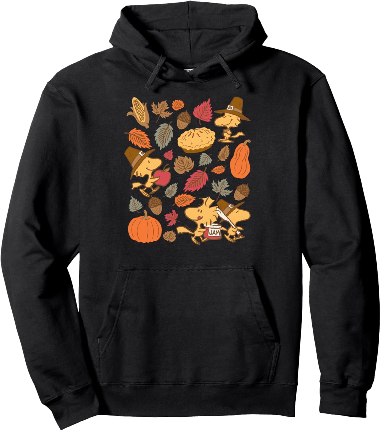 Thanksgiving Woodstock Fall Icons Graphic Tee Pullover Hoodie