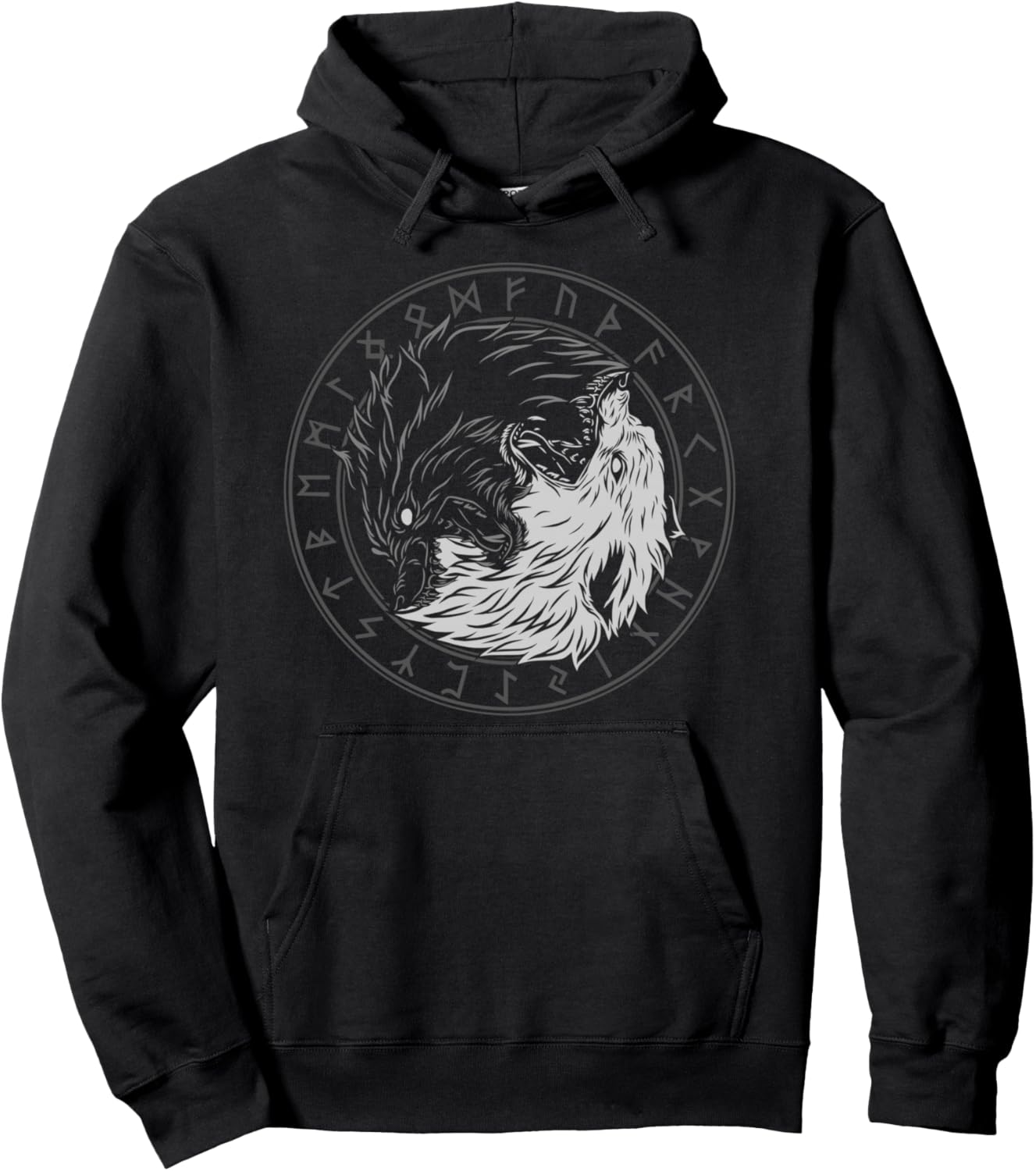 Sons Of Fenrir - Sköll and Hati - Ying Yang Wolf Pullover Hoodie