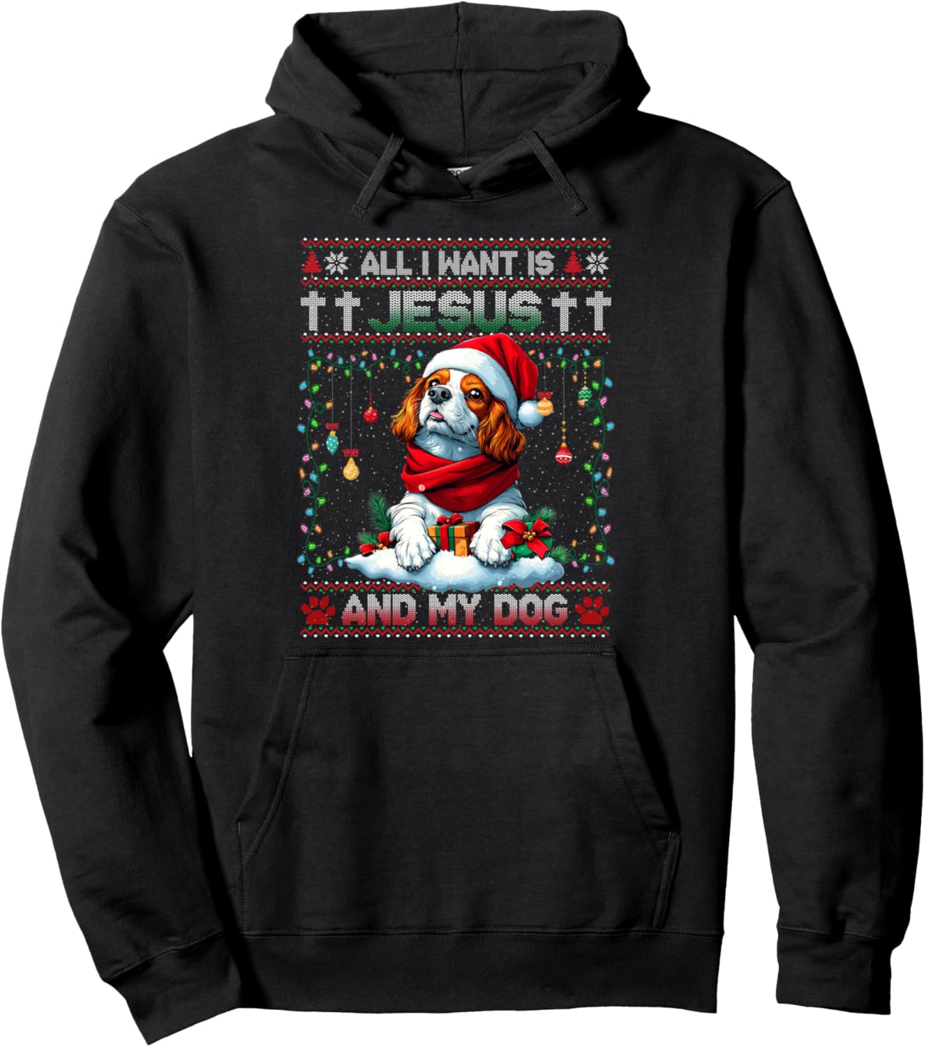 Cavalier King Charles Spaniel Christmas Decorations Xmas Pullover Hoodie
