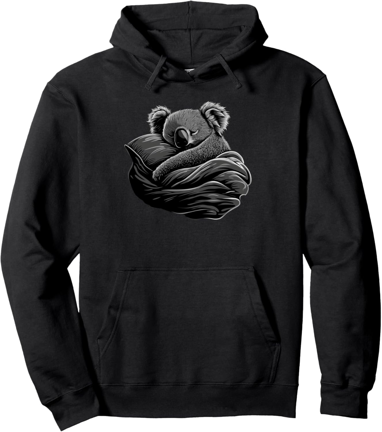 Silhouette Blanket Sleeping Mammal Wildlife Cute Koala Pullover Hoodie