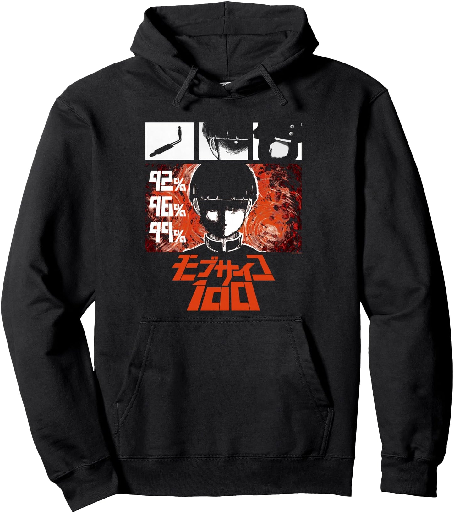 Mob Psycho 100 Emotion Power Percentage Collage Anime Pullover Hoodie